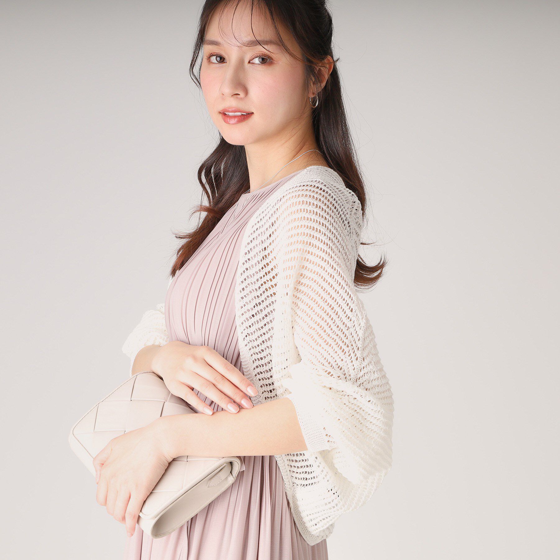 COUP DE CHANCE「【洗える／日本製】和紙混ショート丈ニットボレロ」|カーディガン|