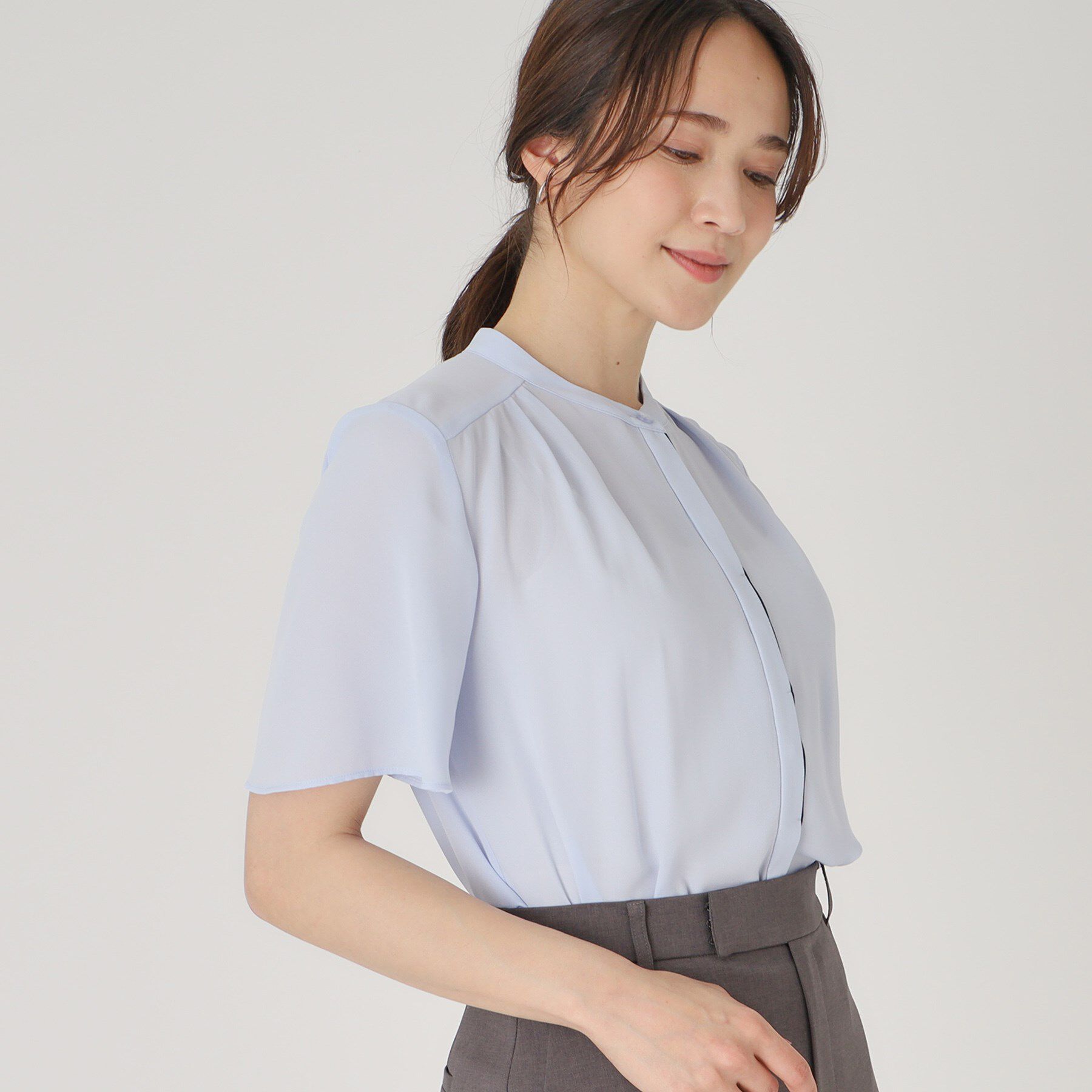 COUP DE CHANCE「【洗える】配色デザインのブラウス」|シャツ・ブラウス|