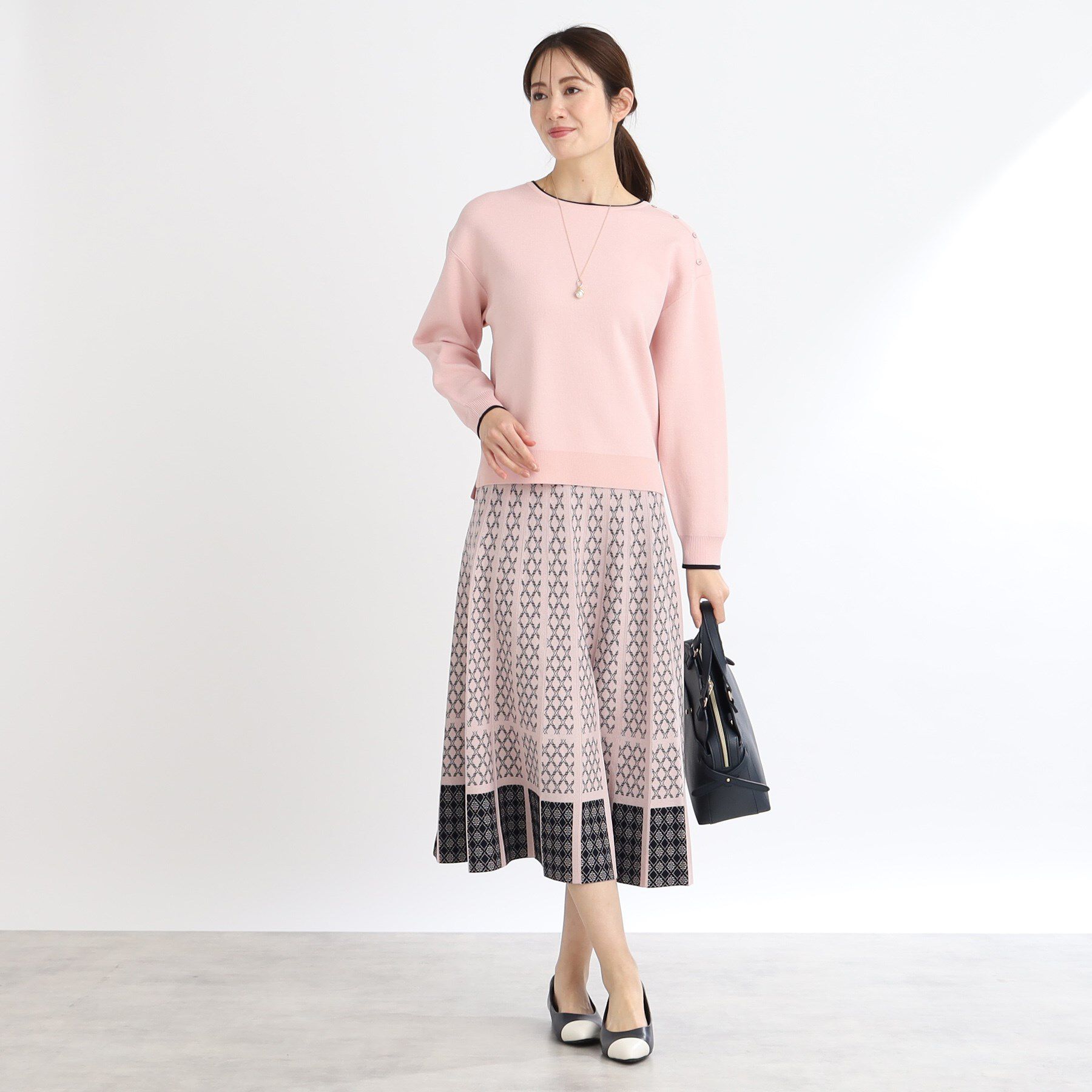 Reflect「【WEB限定カラーあり／ウエスト紐調節／セットアップ可】ジャカードスカート」|スカート|