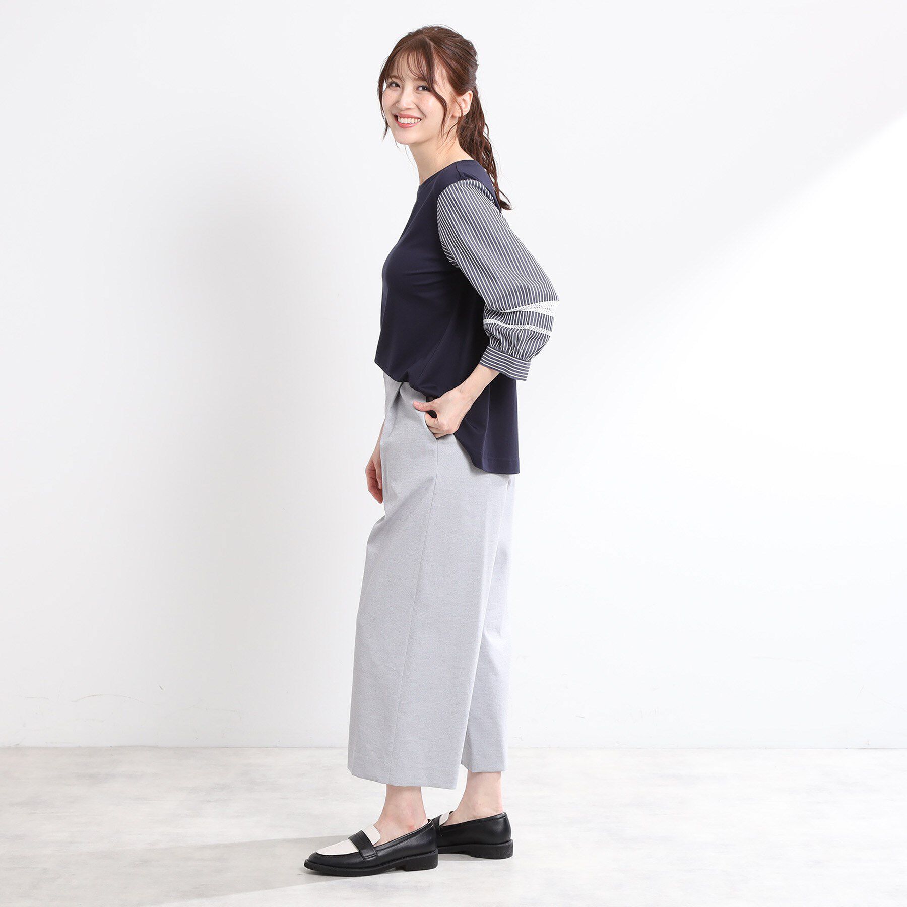 Reflect「【夏SALE／E‐QUALITY／手洗い可】レーススリーブブラウス」|Tシャツ・カットソー|