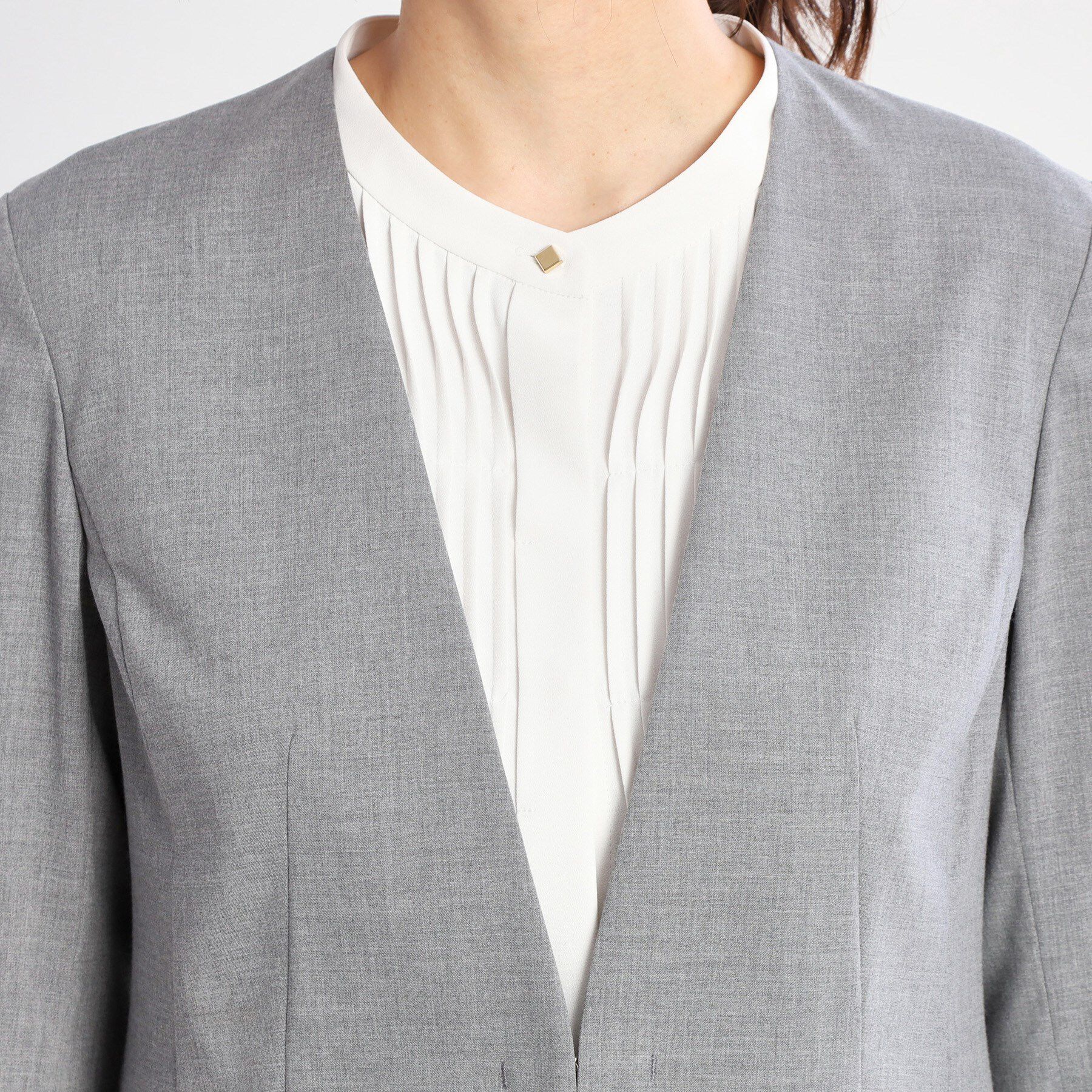 Reflect「【洗える／セットアップ可】ノーカラージャケット」|ノーカラージャケット|