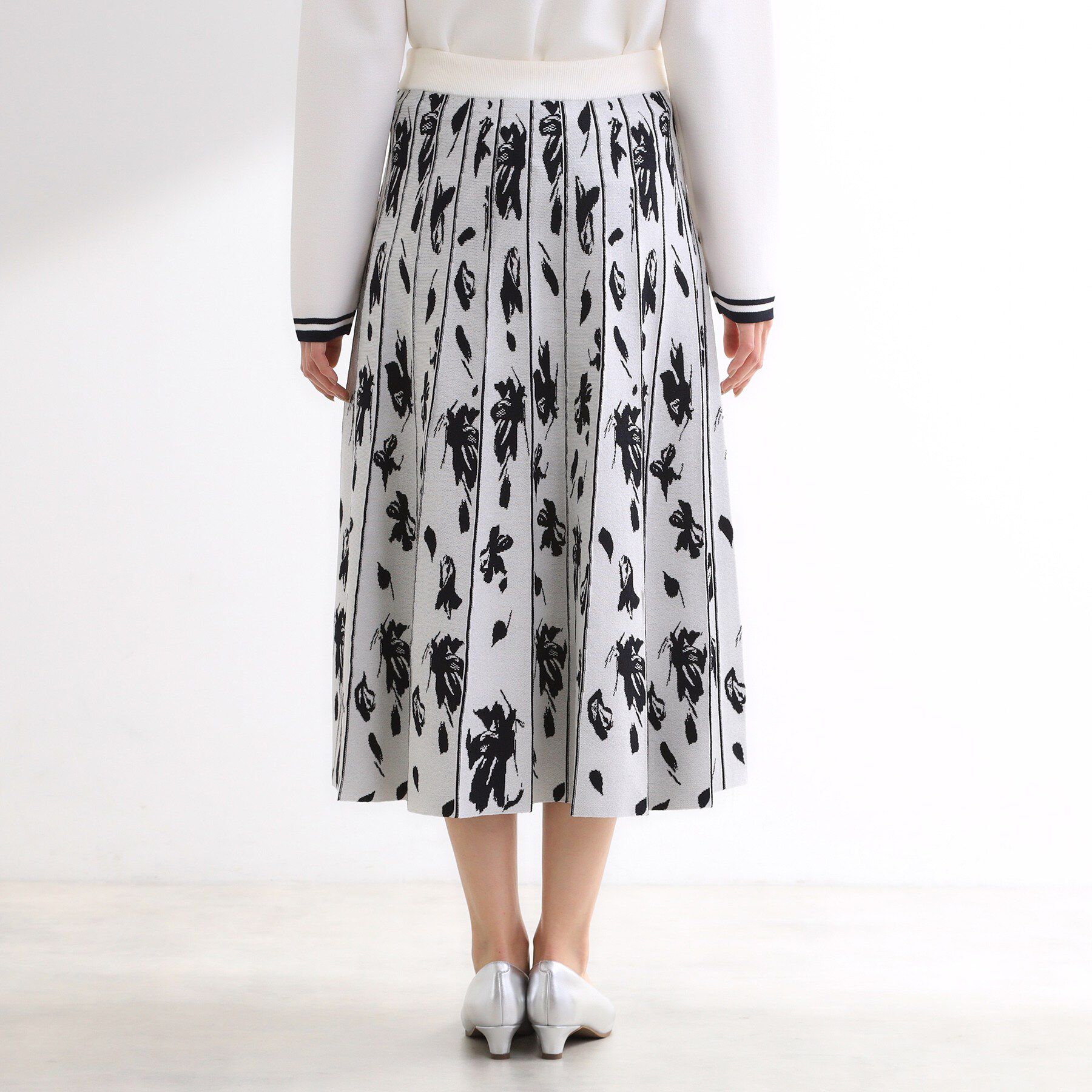 Reflect「【セットアップ可】ダブルジャカードニットフレアスカート」|スカート|