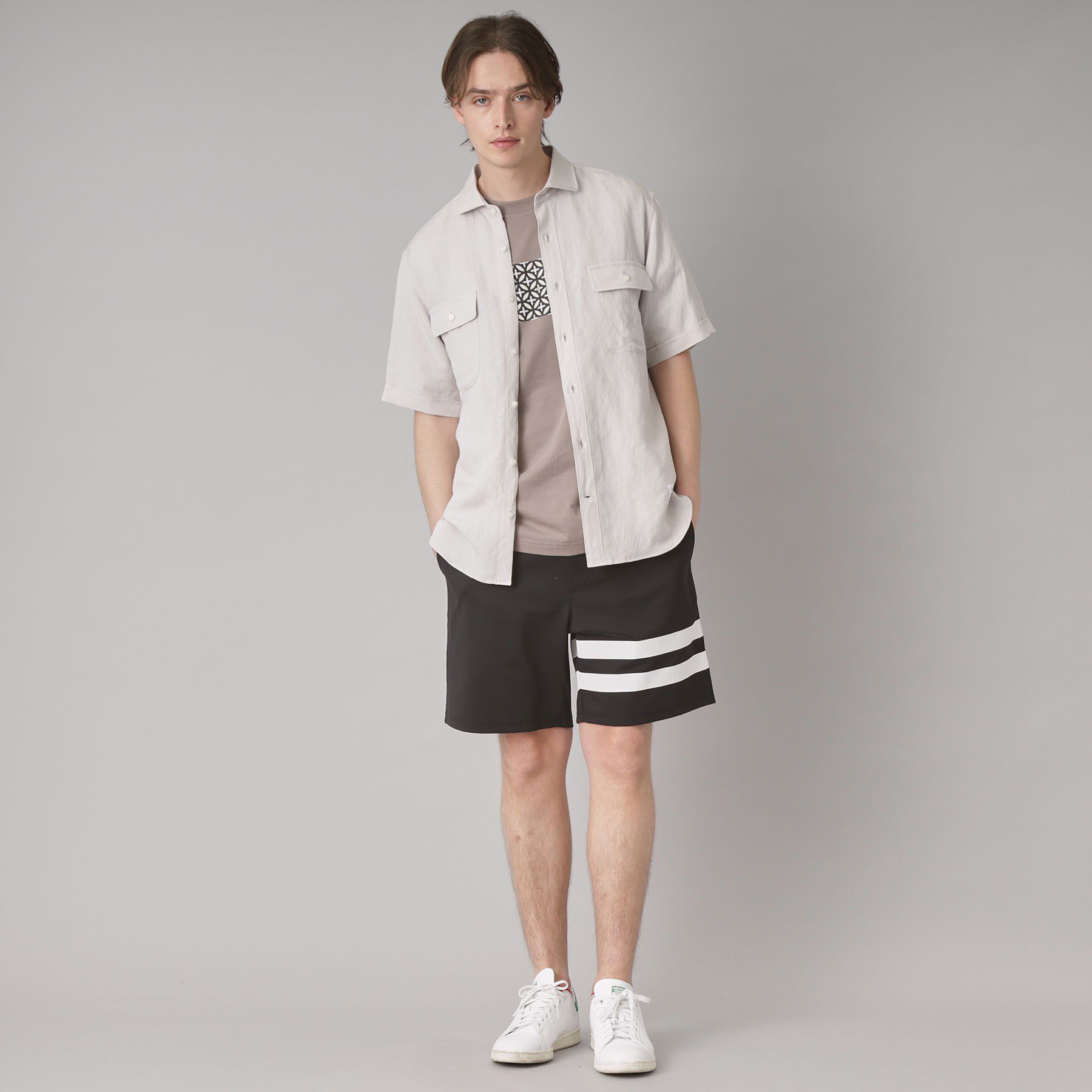 DRESSTERIOR「リネンレーヨン ハーフスリーブシャツ」|シャツ・ブラウス|