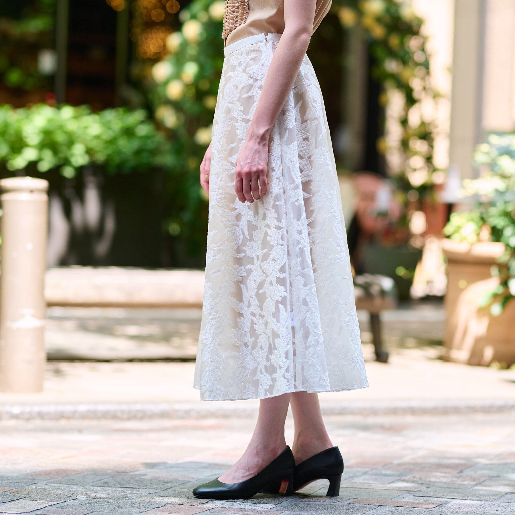 DRESSTERIOR「【きれいめ/裏地取り外し可】シアージャカードスカート」|スカート|