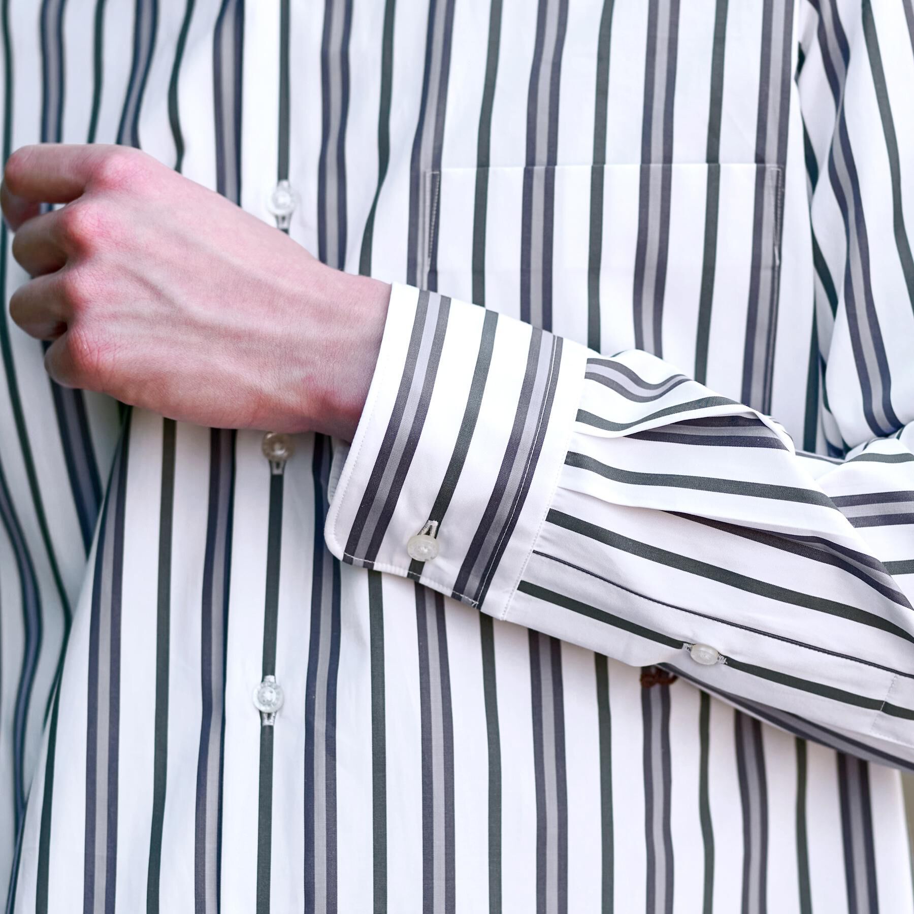 DRESSTERIOR「THOMAS MASON ストライプシャツ」|シャツ・ブラウス|