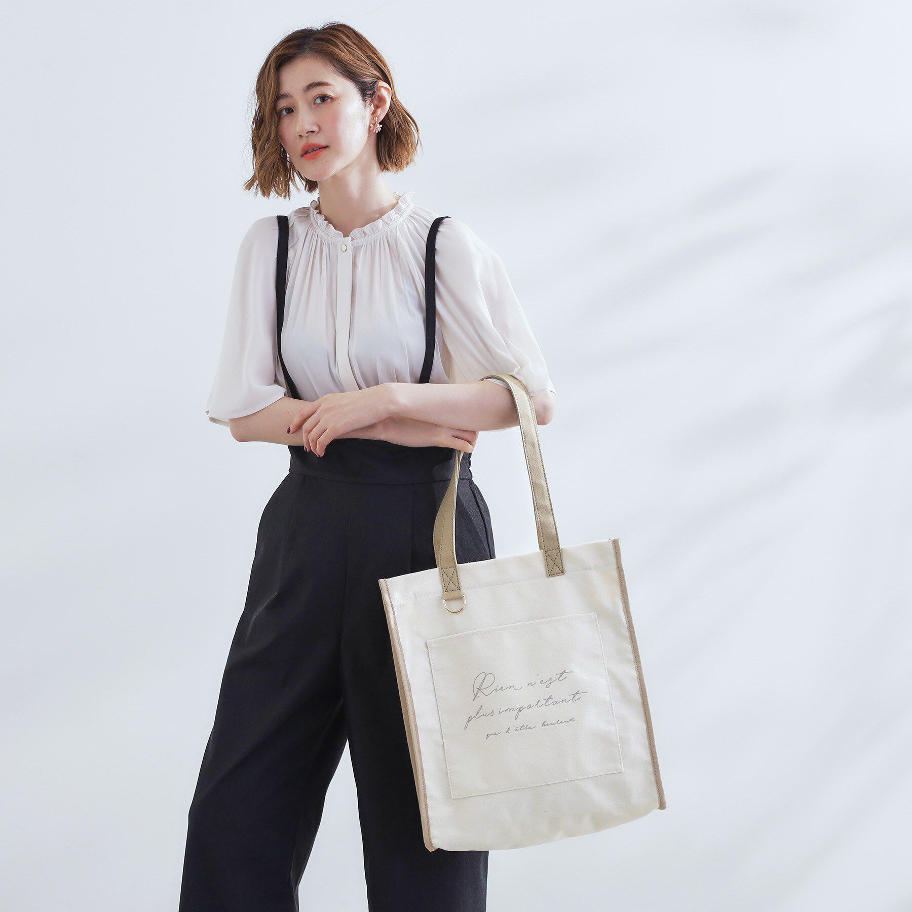 grove「【A4・多機能】パイピングロゴキャンバストート」|トートバッグ|