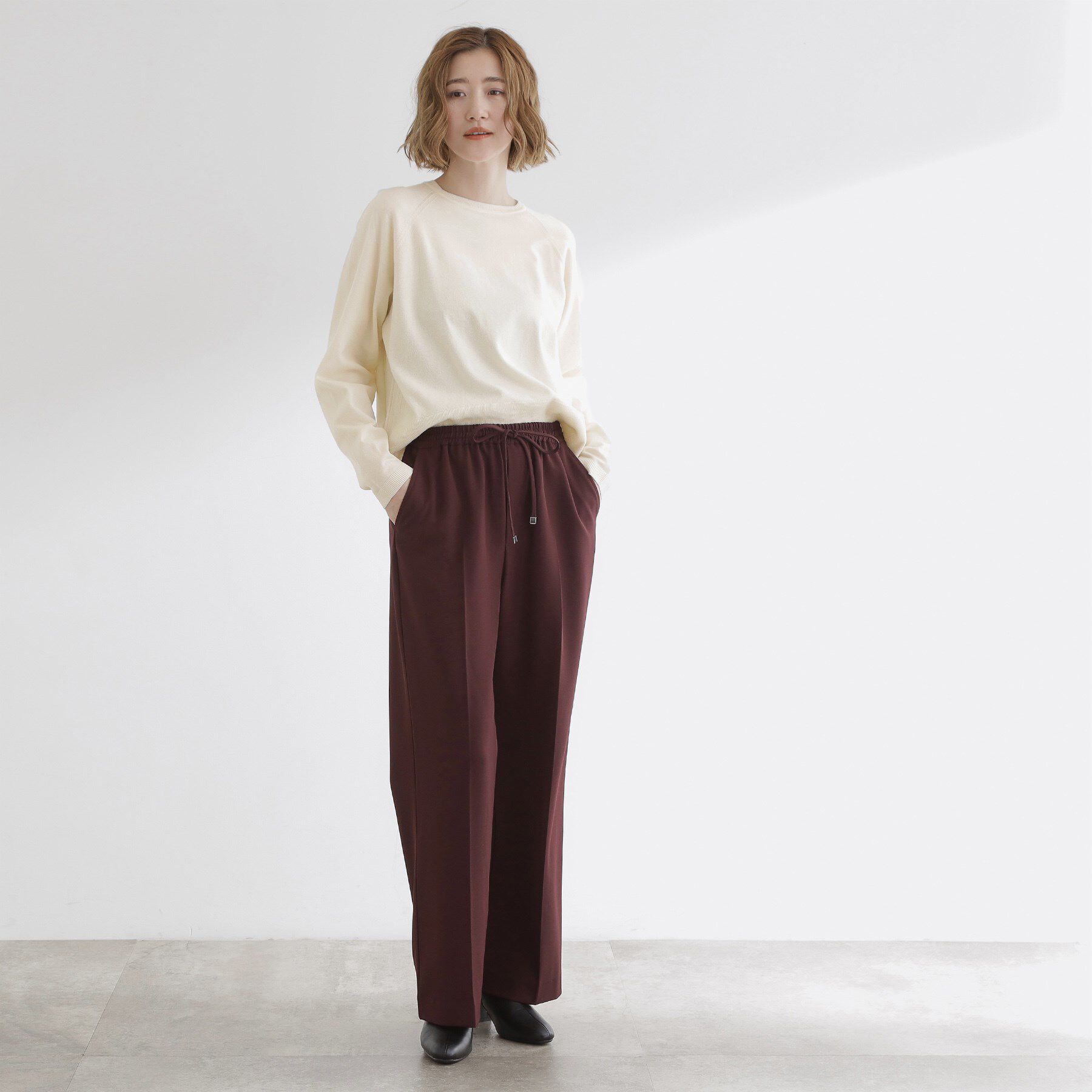 grove「最終お値下げ！！【洗える/毛玉軽減】天竺ラグランスリーブプルオーバー」|ニット・セーター|