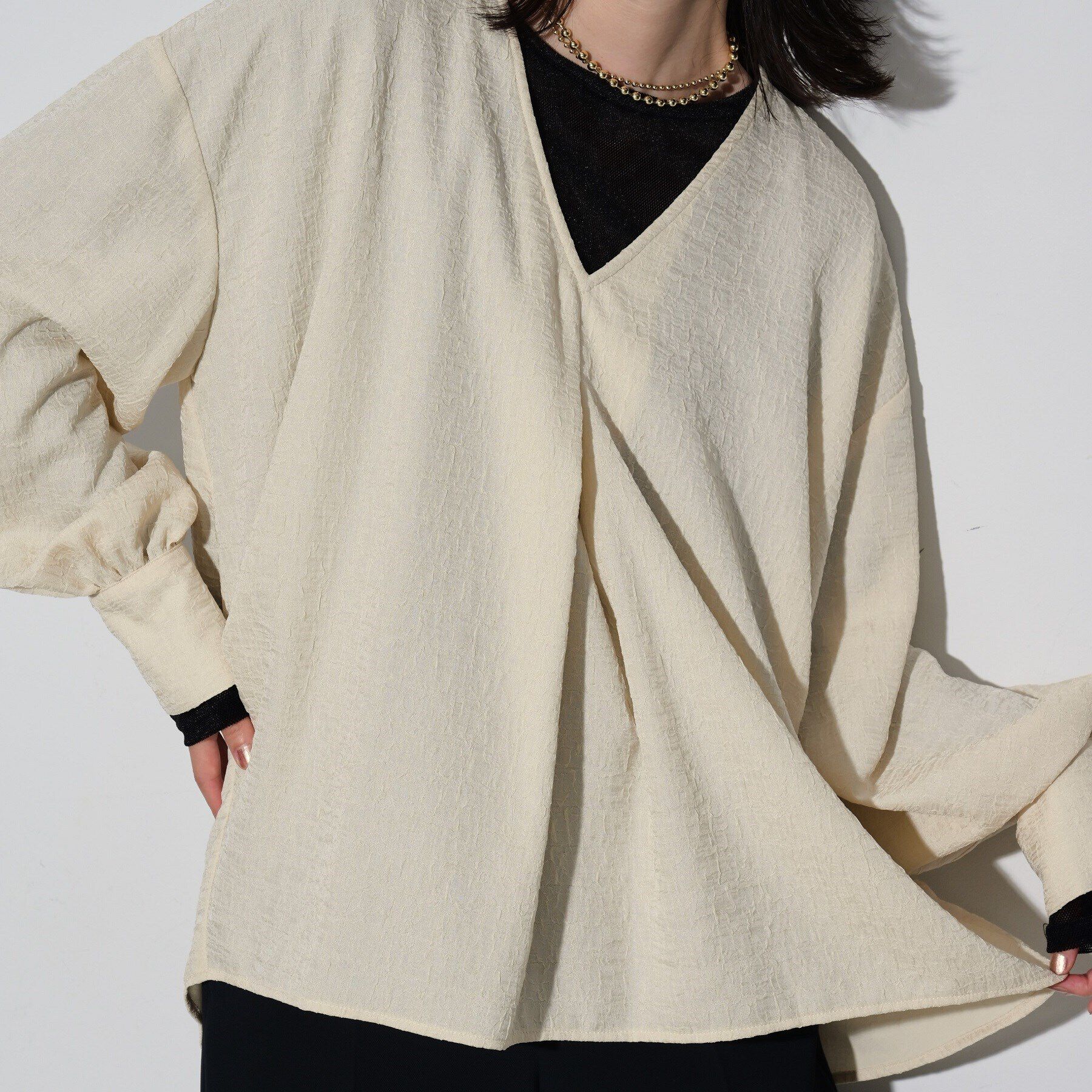 GALLEST「ジャカードフォルムブラウス」|シャツ・ブラウス|