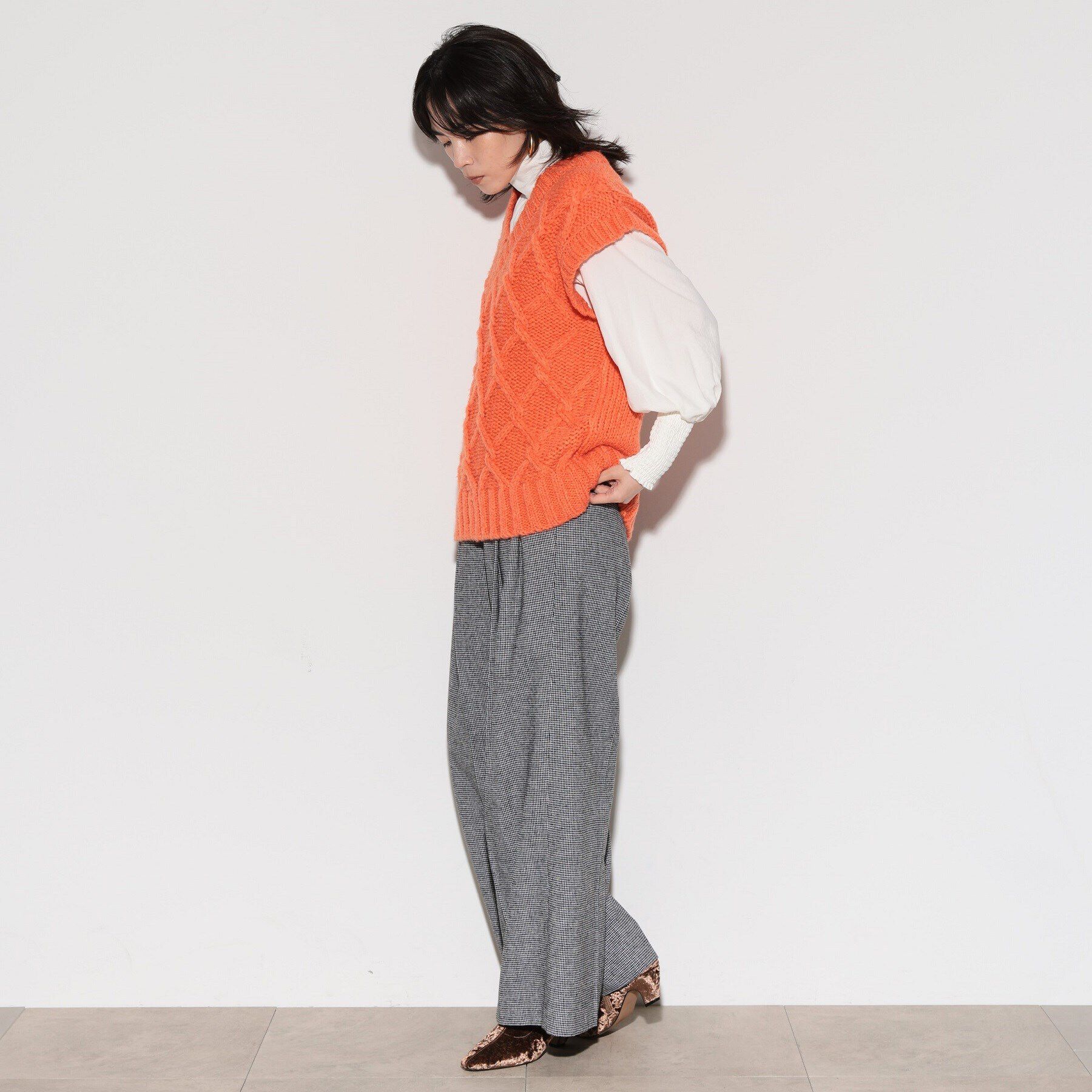 GALLEST「ケーブルニットベスト」|ベスト・ジレ|