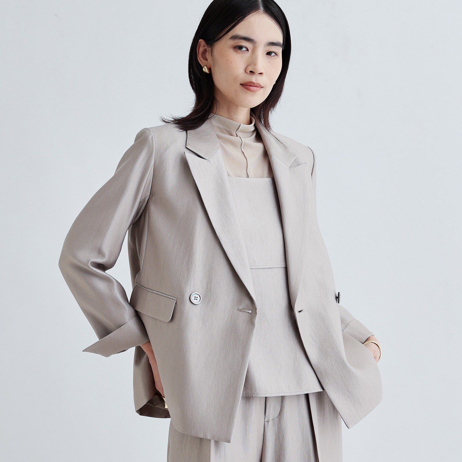 GALLEST「【セレモニー/セットアップ可能/通勤】ダブルブレストジャケット」|テーラードジャケット|