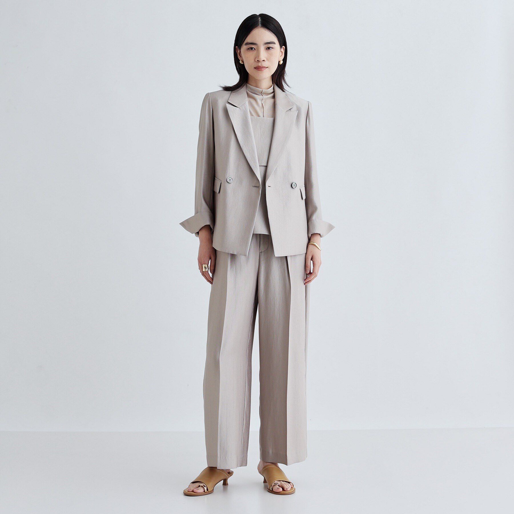 GALLEST「【セレモニー/セットアップ可能/通勤】ダブルブレストジャケット」|テーラードジャケット|