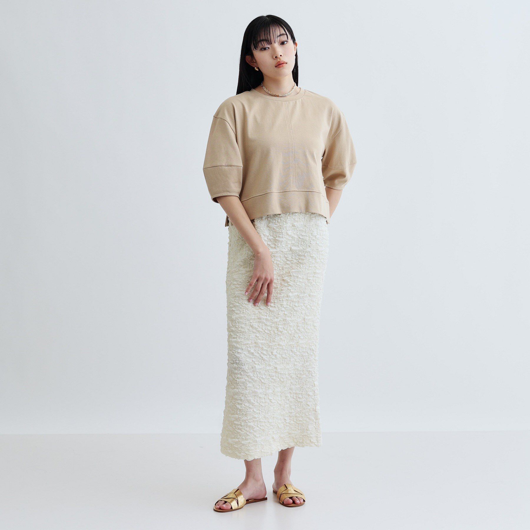 GALLEST「ふくれジャカードタイトスカート」|スカート|