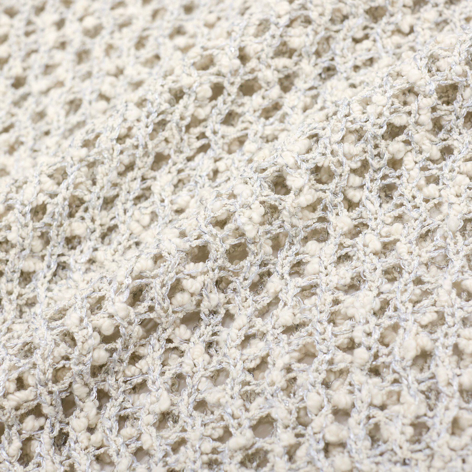 INDIVI「【洗える／ラメ混／5分袖】イタリア糸ファンシーヤーンニット」|ニット・セーター|