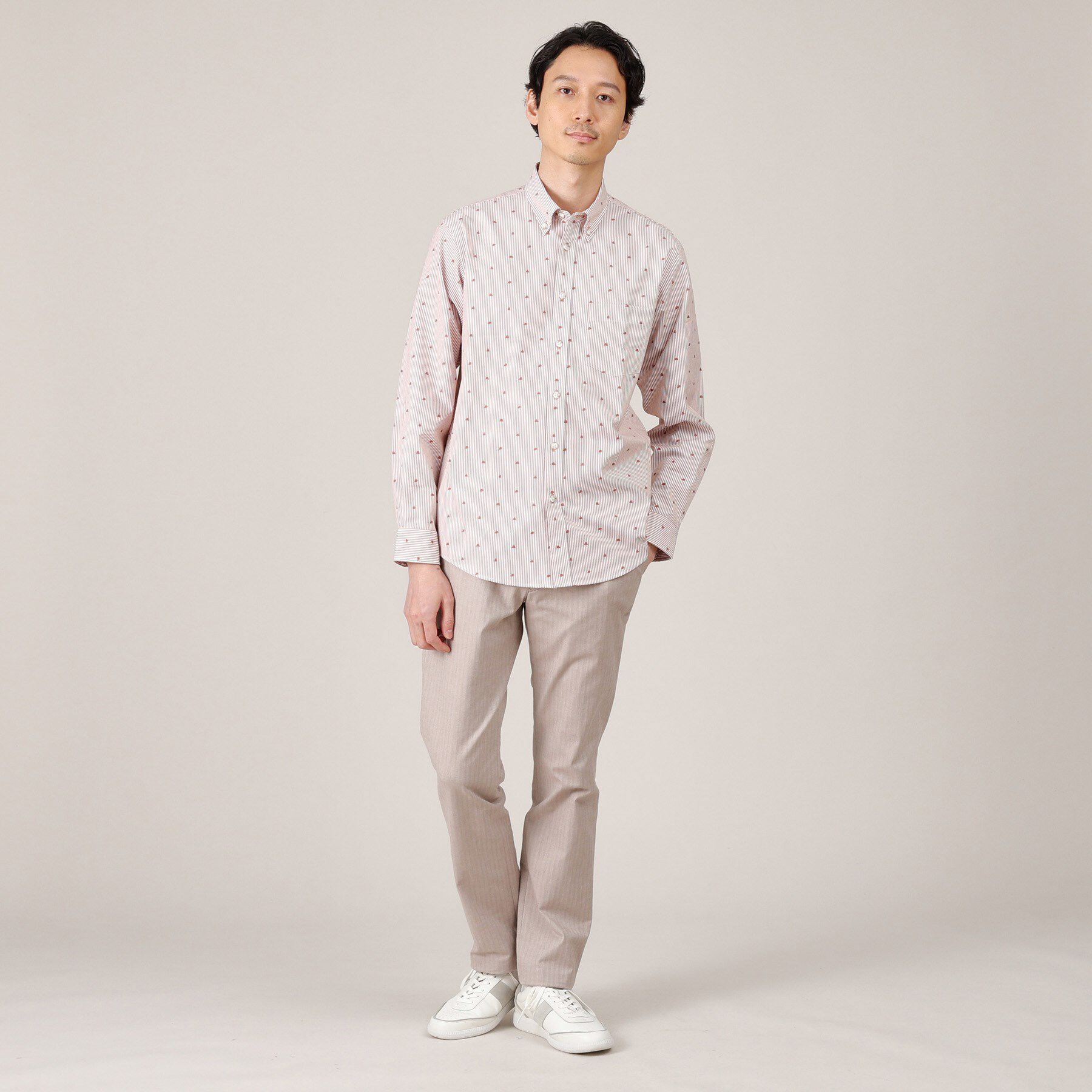 TAKEO KIKUCHI「ハットモチーフ ジャカード ストライプ シャツ」|シャツ・ブラウス|