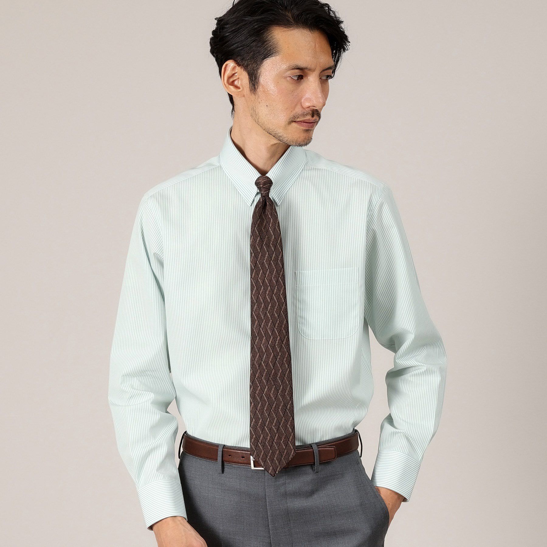 TAKEO KIKUCHI「ロンドンストライプ シャツ」|シャツ・ブラウス|ミントグリーン(22