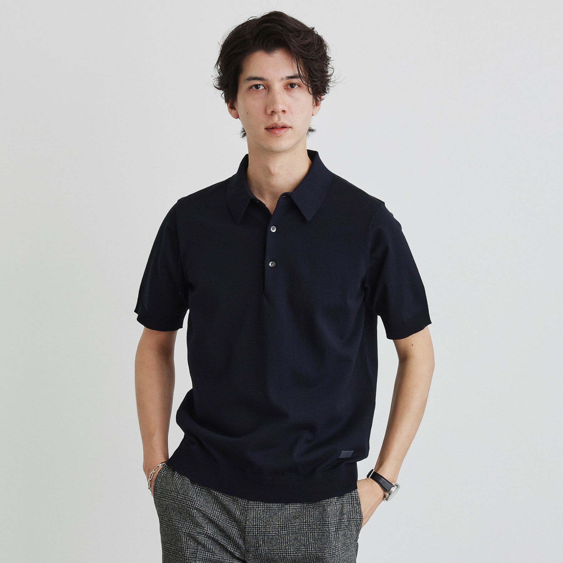TAKEO KIKUCHI「テーラードニット ポロシャツ」|ポロシャツ|