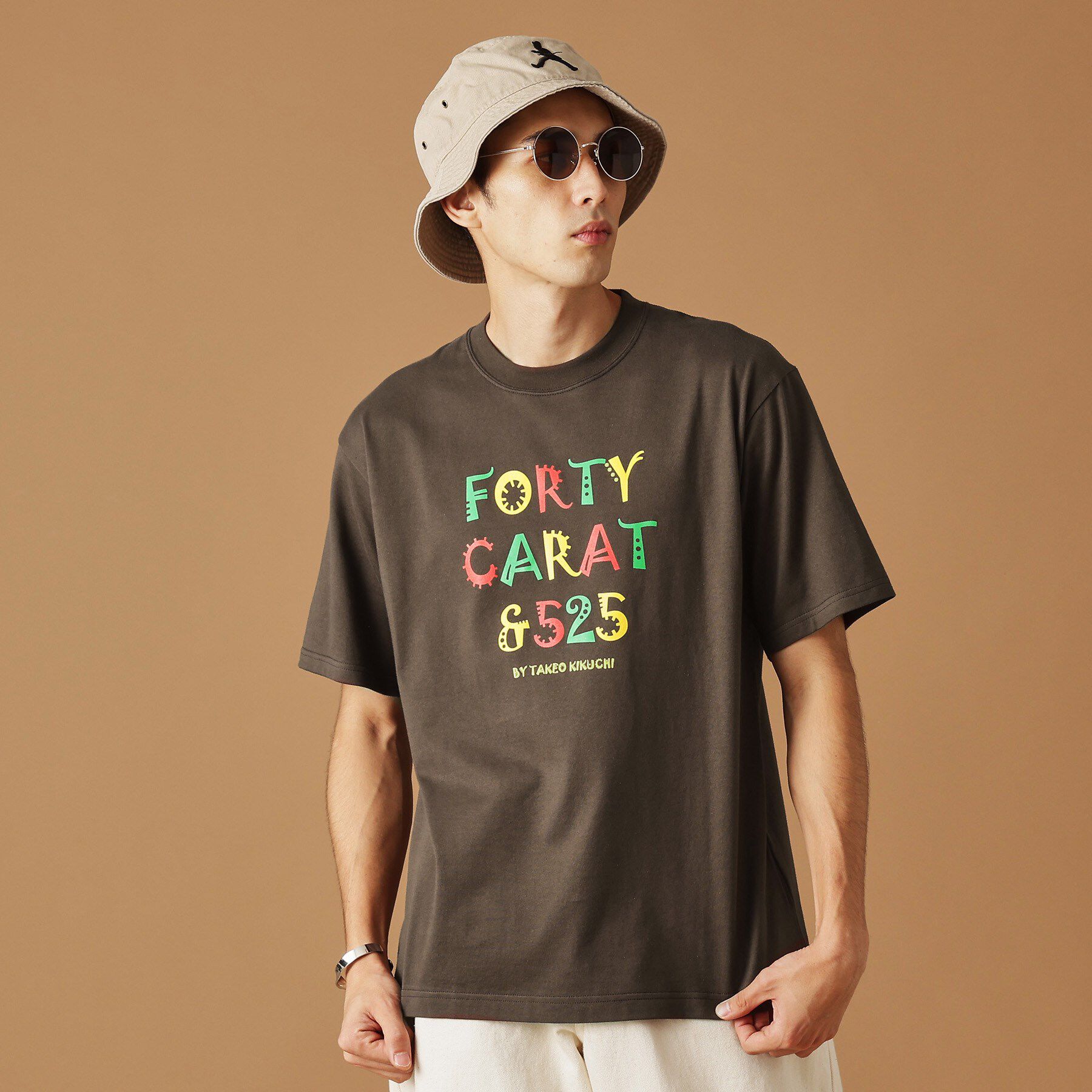 40CARATS&525「【Sサイズ～】レゲエ調プリント半袖Tシャツ」|Tシャツ・カットソー|