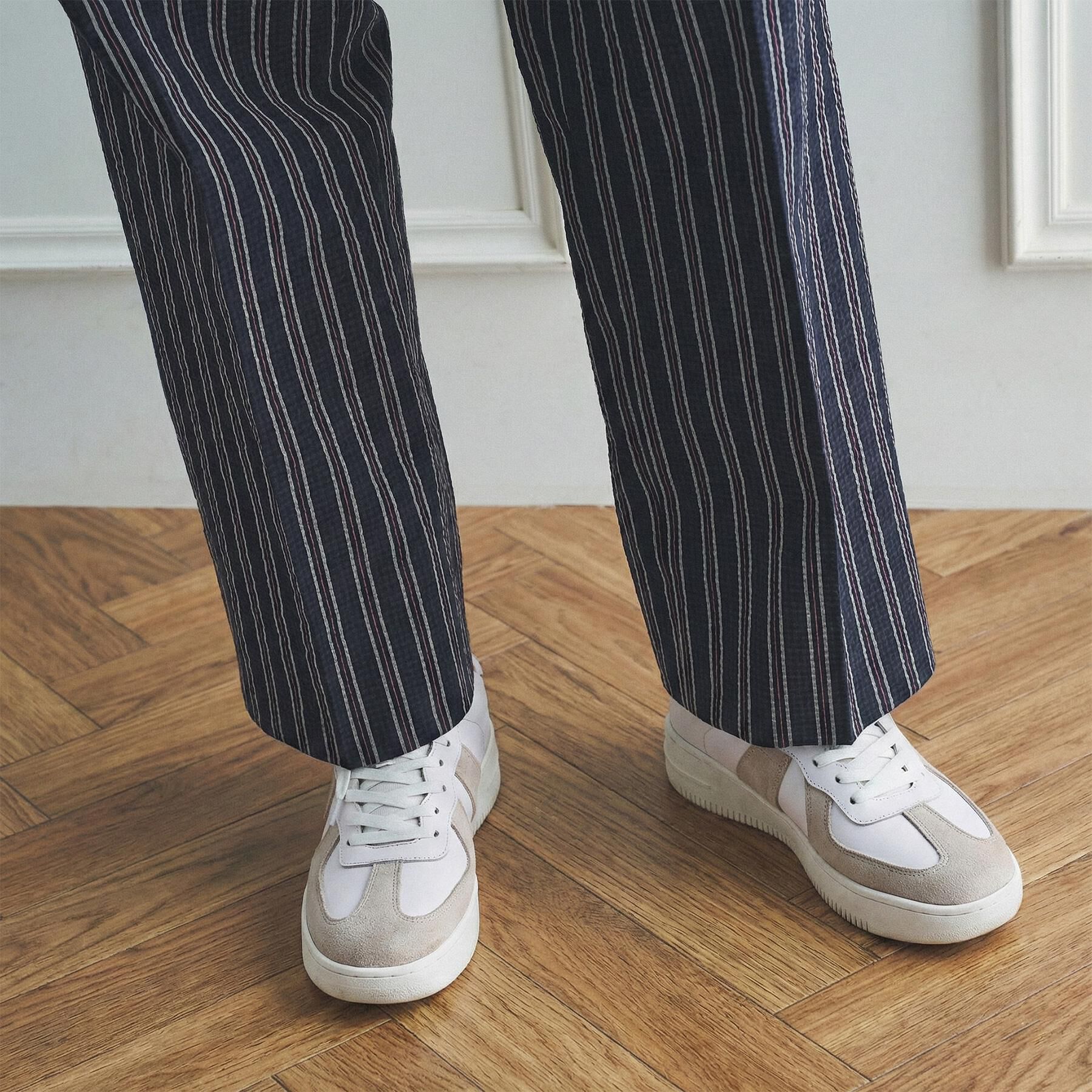 TAKEO KIKUCHI「【BOWLER HAT LABEL】サッカーストライプ イージーワイドパンツ」|その他|