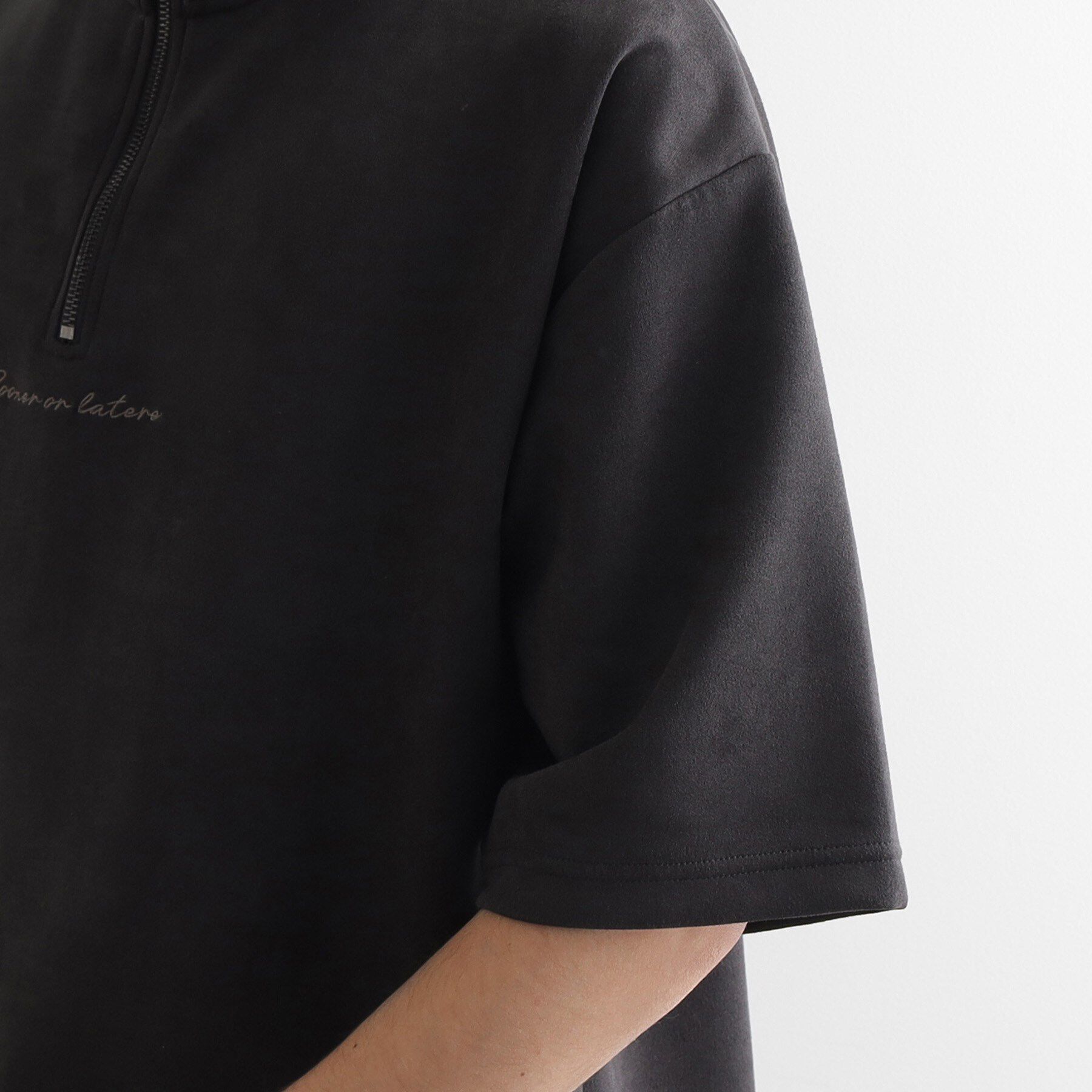 tk.TAKEO KIKUCHI「ポンチスエードハーフジップカットソー」|Tシャツ・カットソー|