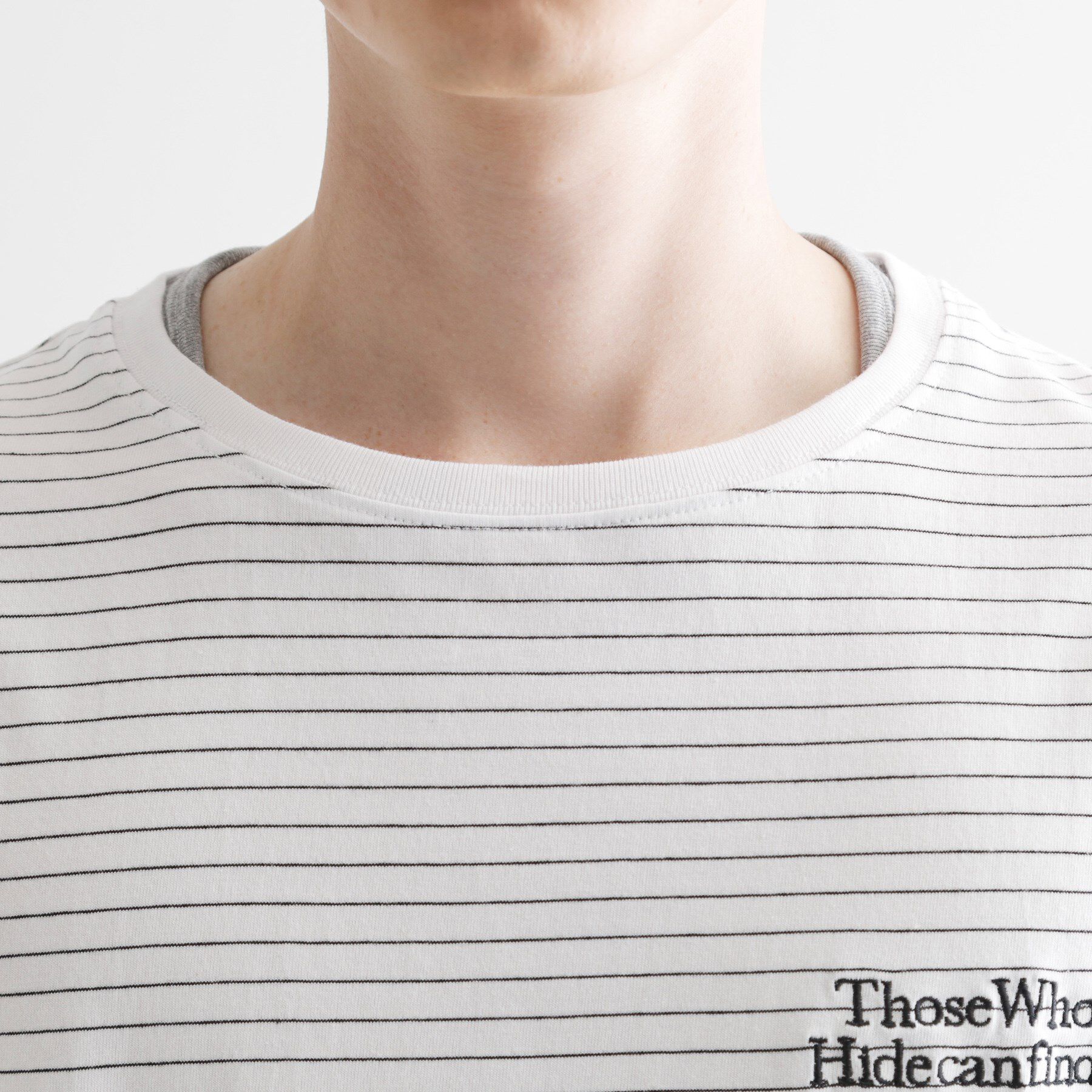 tk.TAKEO KIKUCHI「マイクロボーダーフェイクTシャツ」|Tシャツ・カットソー|