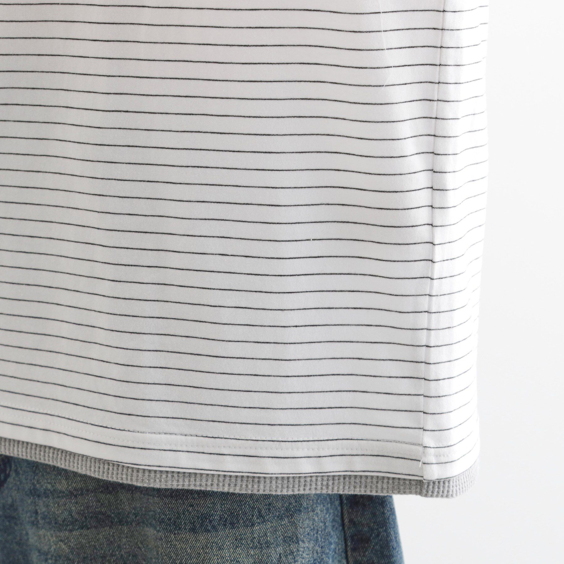 tk.TAKEO KIKUCHI「マイクロボーダーフェイクTシャツ」|Tシャツ・カットソー|