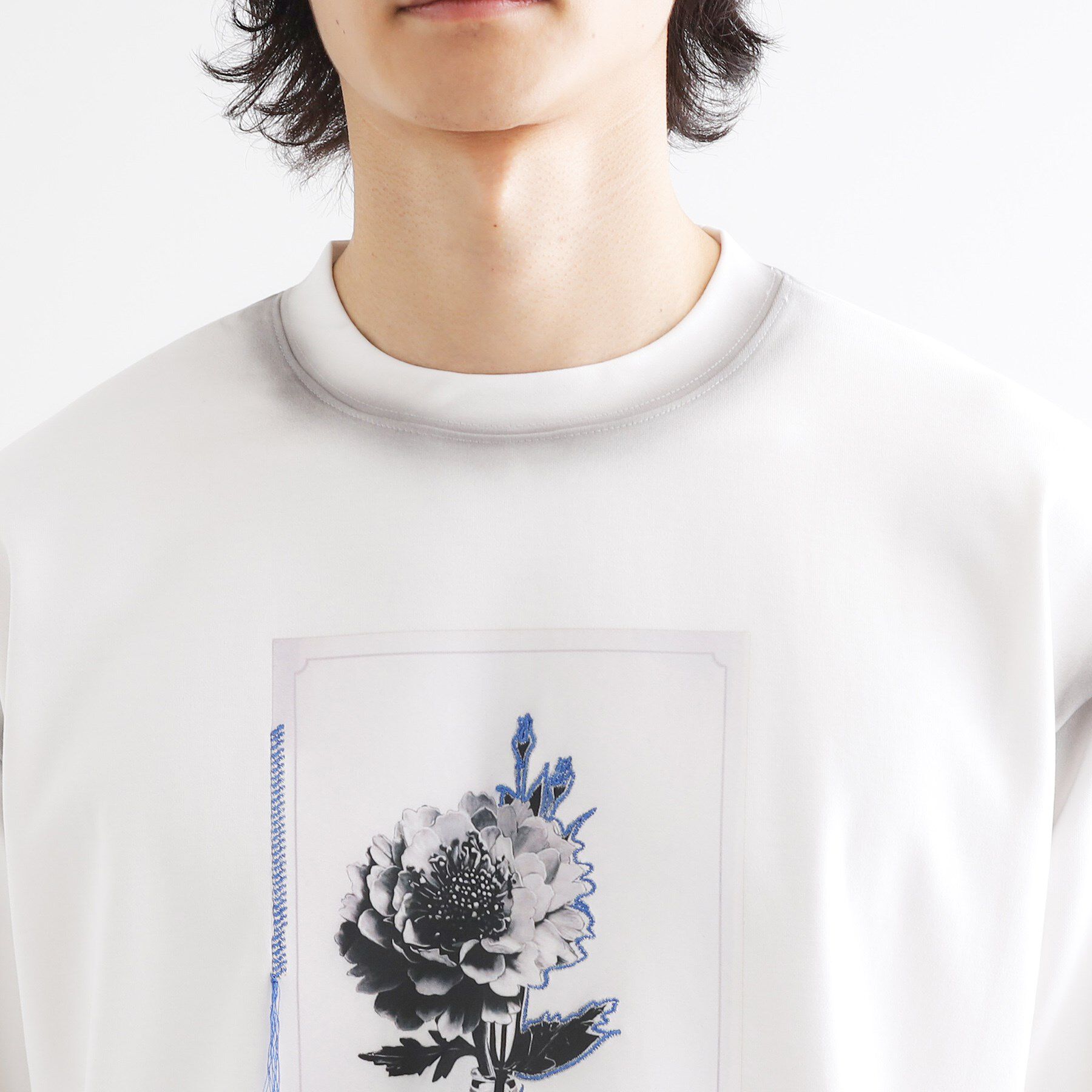 tk.TAKEO KIKUCHI「フラワーフォトエンブロヘビーウェイトスムースTシャツ」|Tシャツ・カットソー|