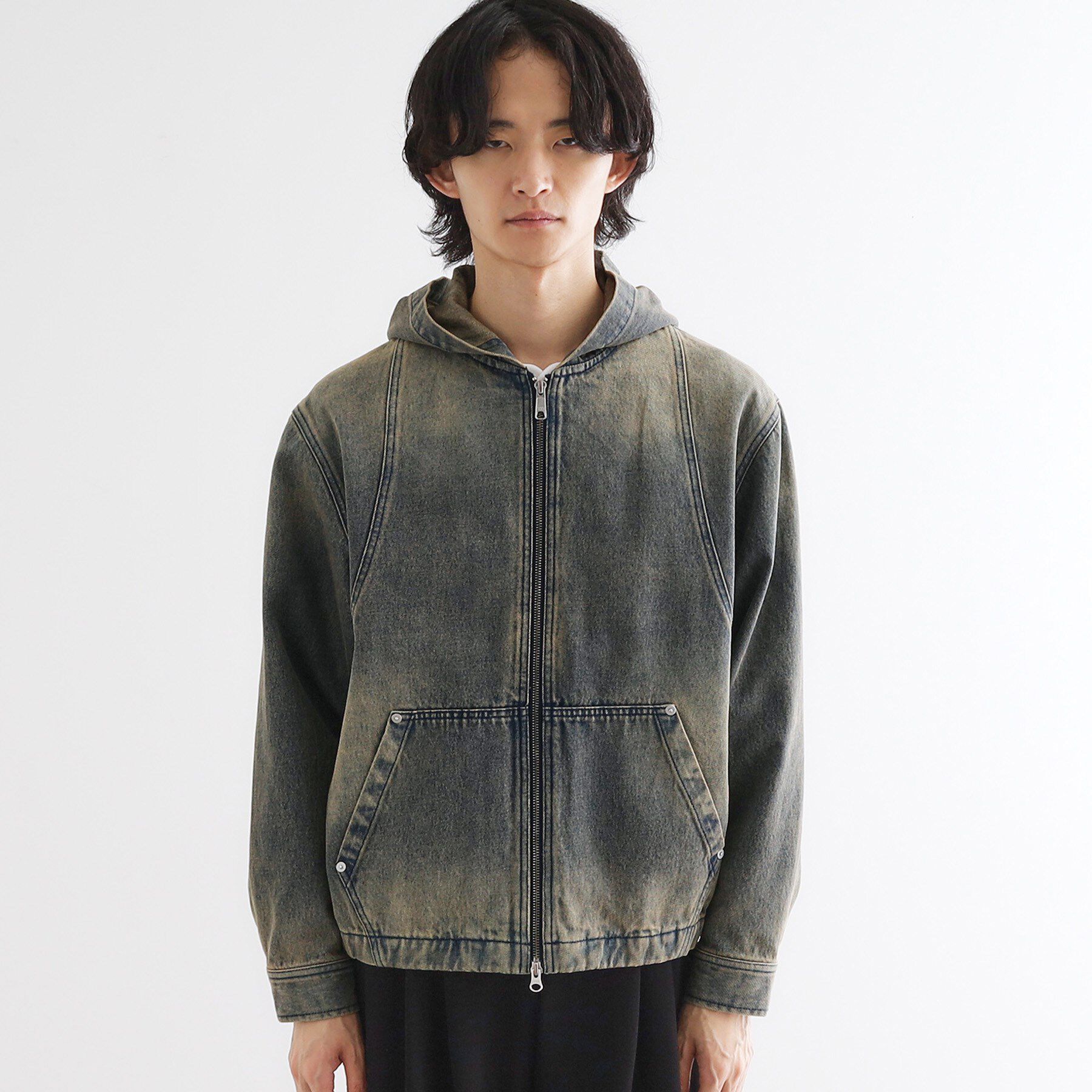 tk.TAKEO KIKUCHI「ヴィンテージライクデニムジップパーカ」|パーカー|