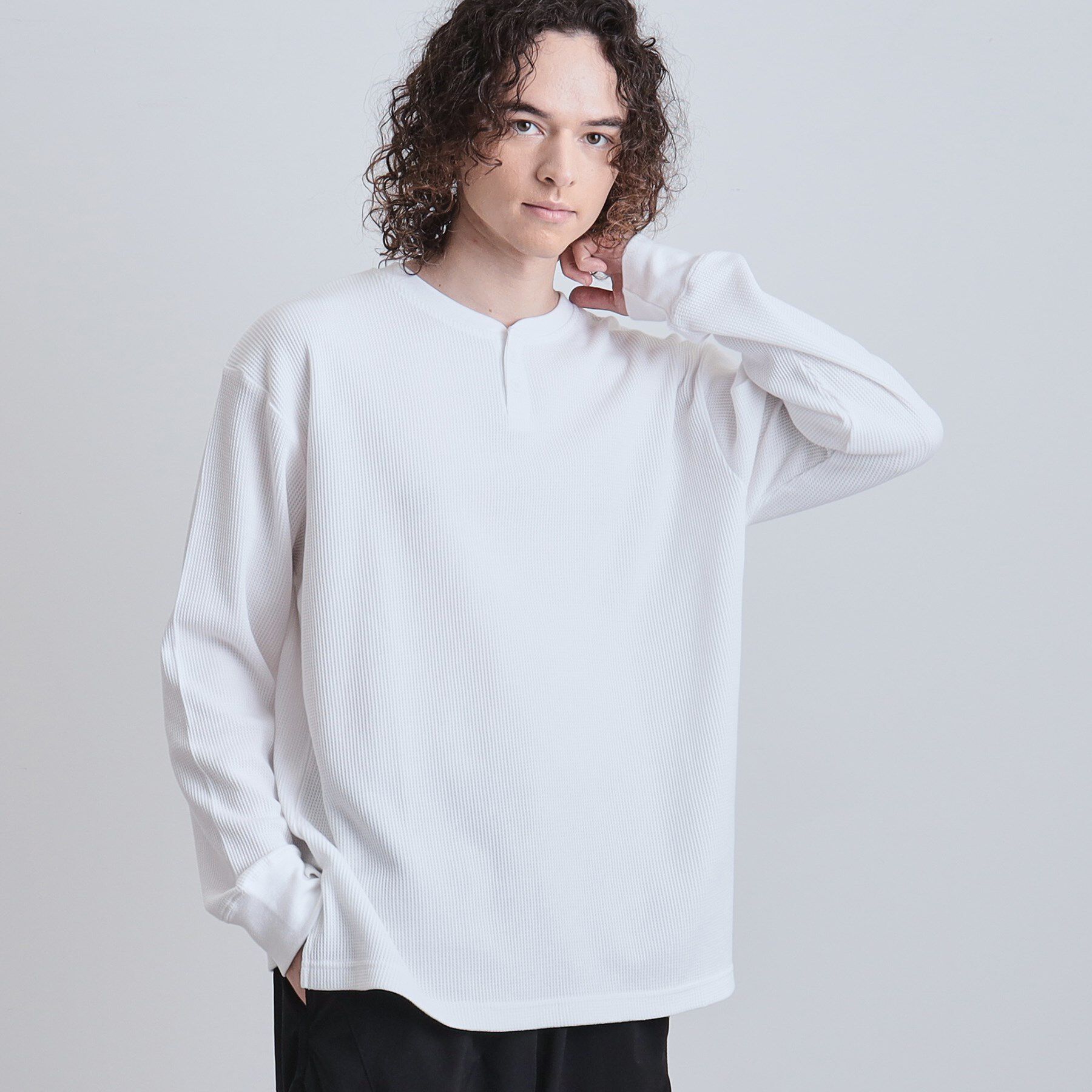 tk.TAKEO KIKUCHI「ワッフルヘンリーカットソー」|Tシャツ・カットソー|