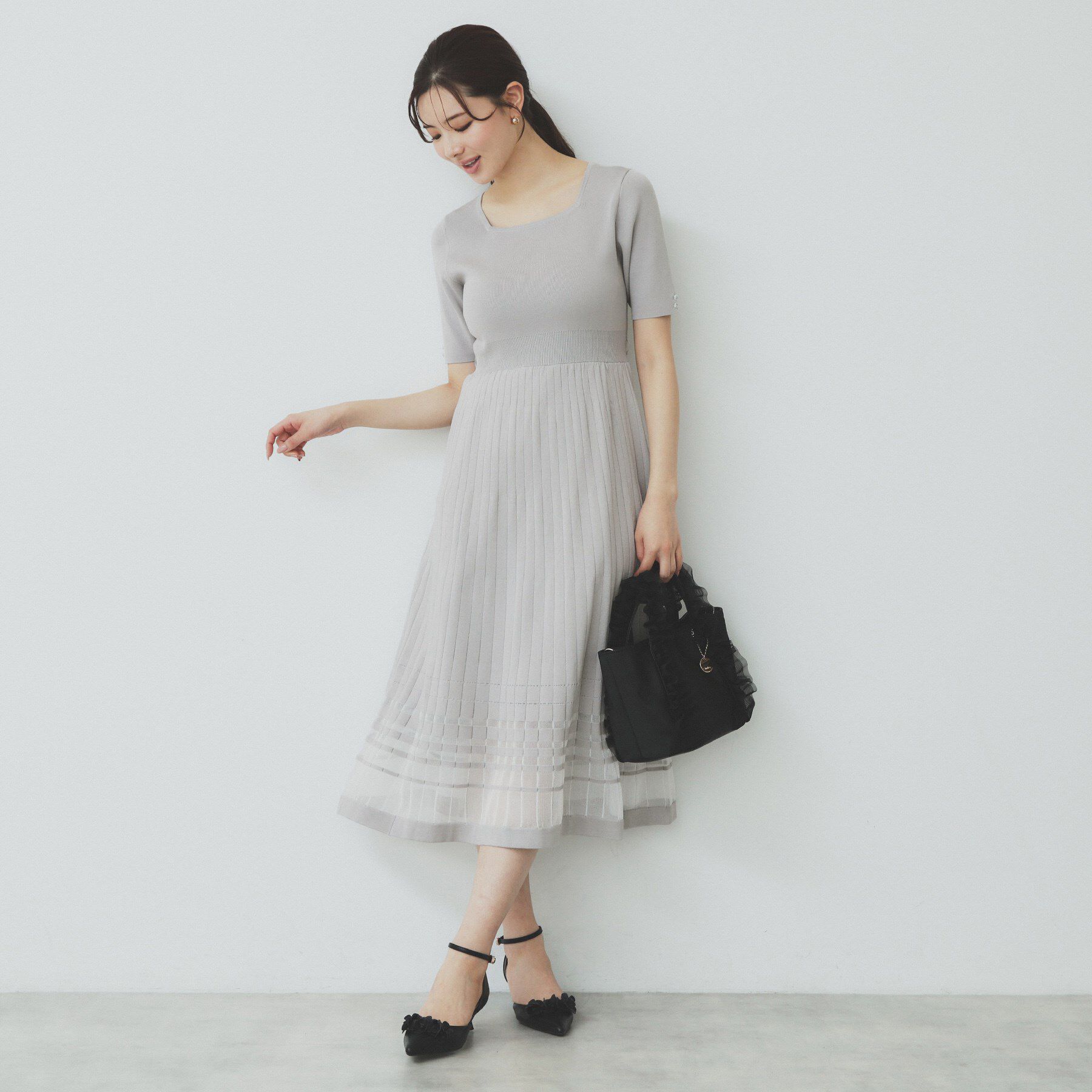 index「シアーラインニットワンピース【UV/洗濯機洗い可】」|ワンピース|