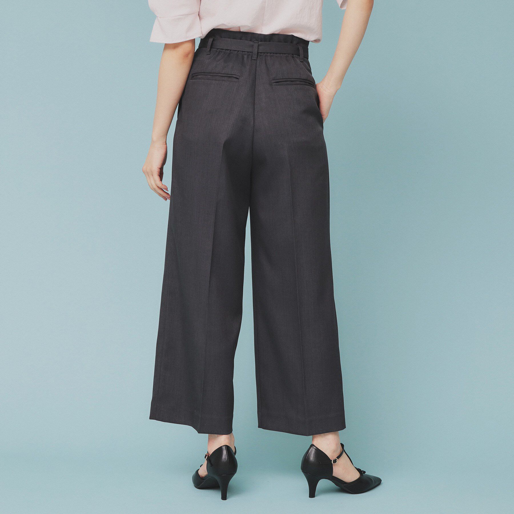 index「ベルト付ストレッチワイドパンツ【防シワ/イージーアイロン/洗濯機洗い可】」|その他|