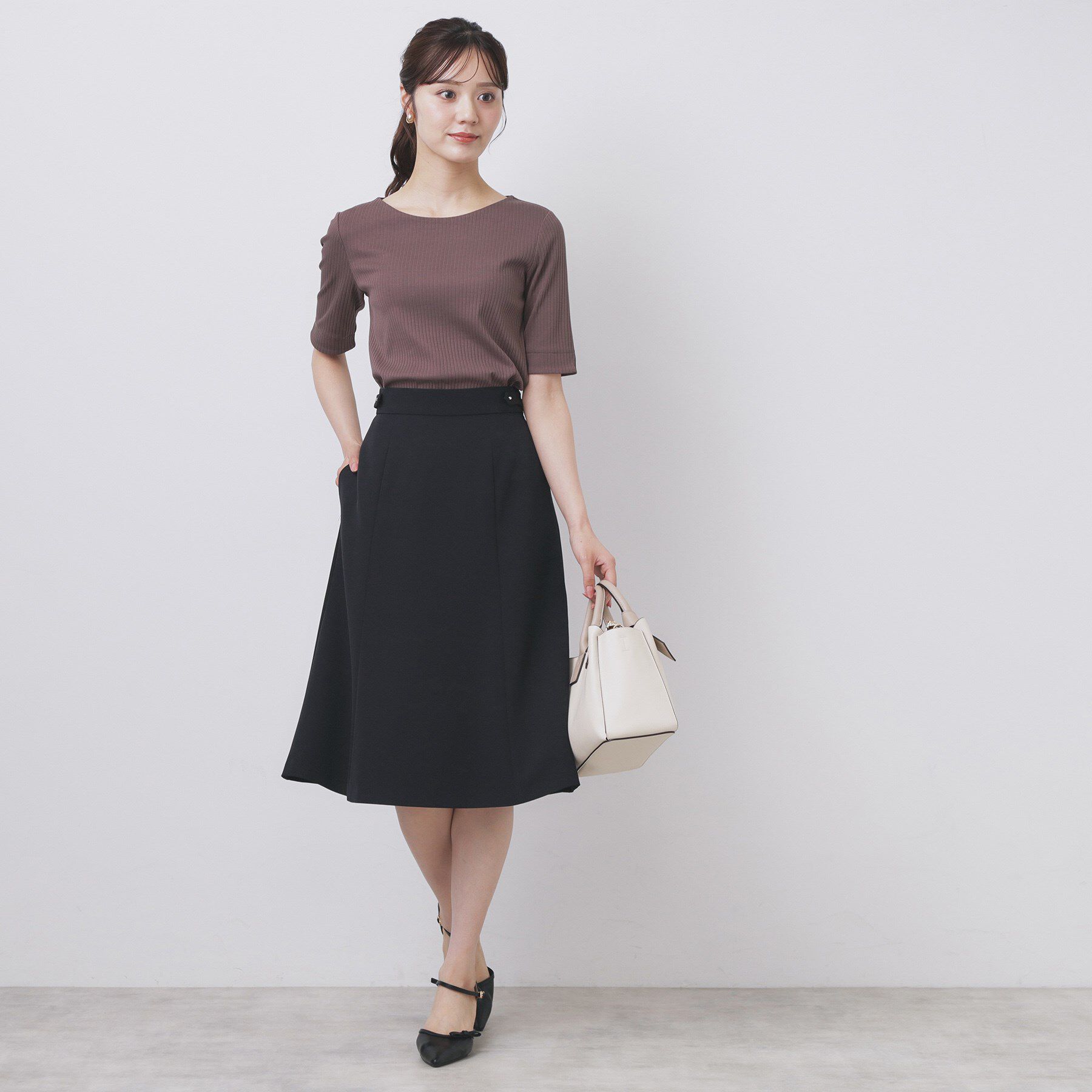 index「ストレッチフレアスカート/セットアップ対応【洗濯機洗い可/イージーアイロン/防シワ】」|スカート|