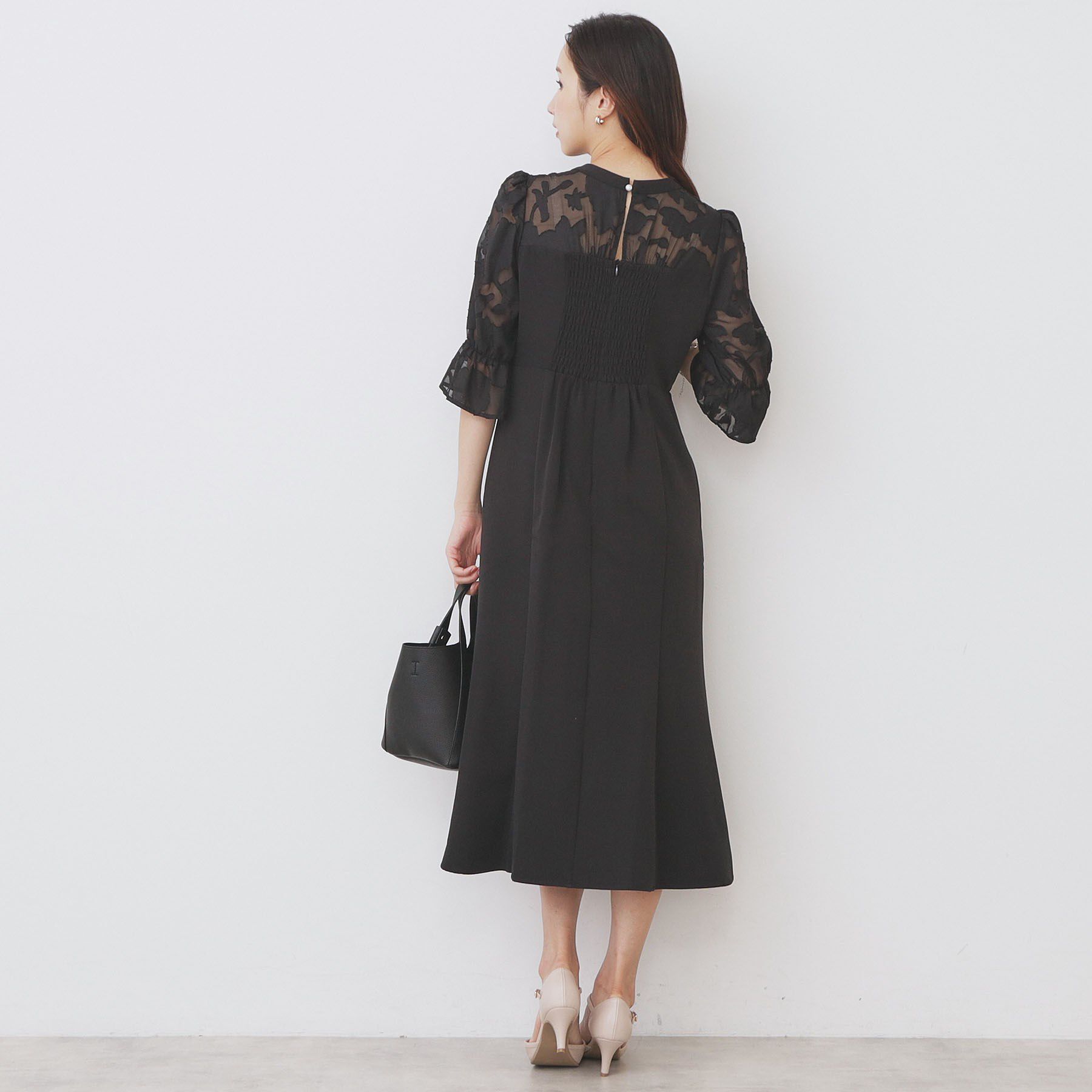 index「ドッキングマーメイドフレアワンピース【洗濯機OK/イージーアイロン/防シワ】」|ワンピース|