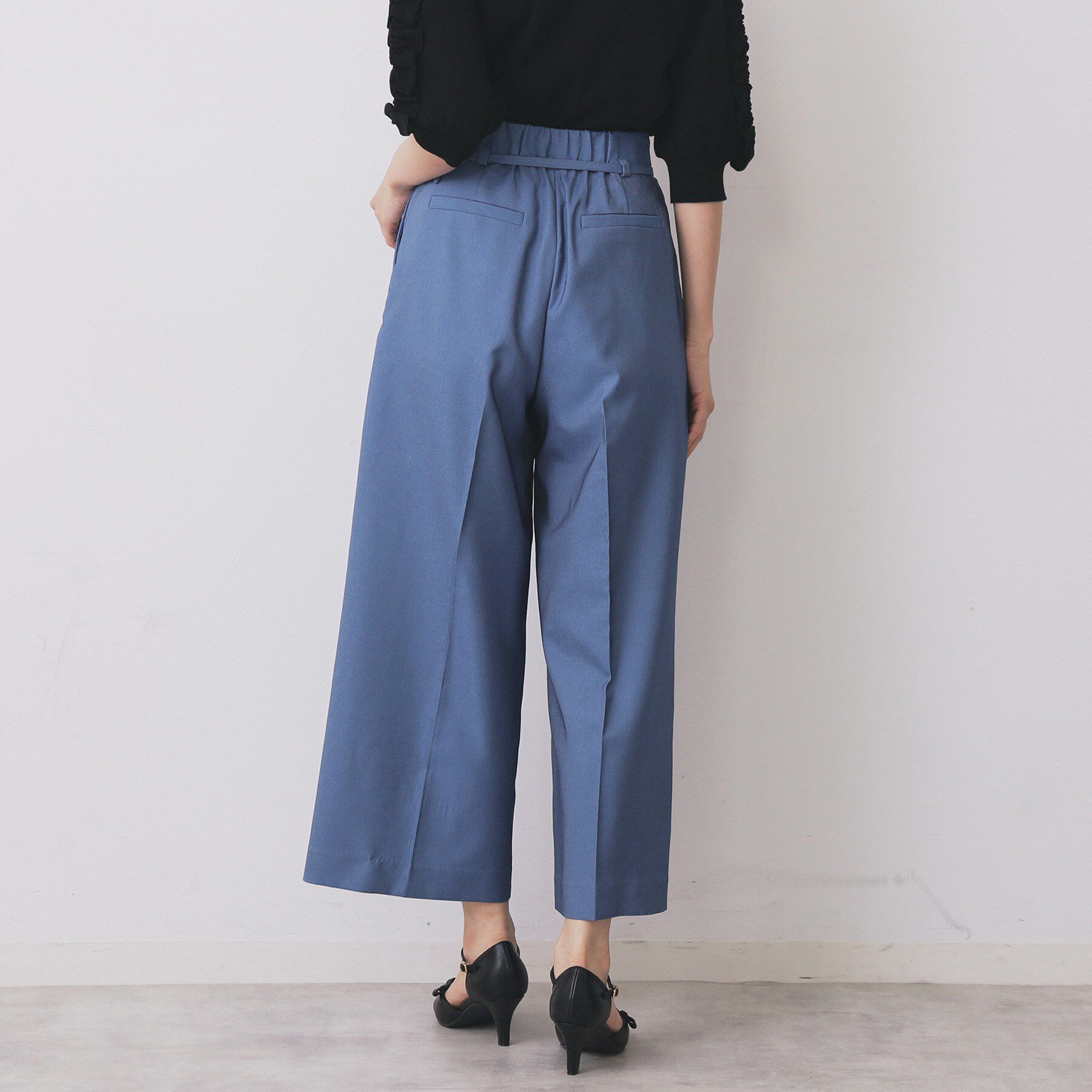 index「ベルト付きストレッチワイドパンツ【洗濯機洗い可】」|その他|