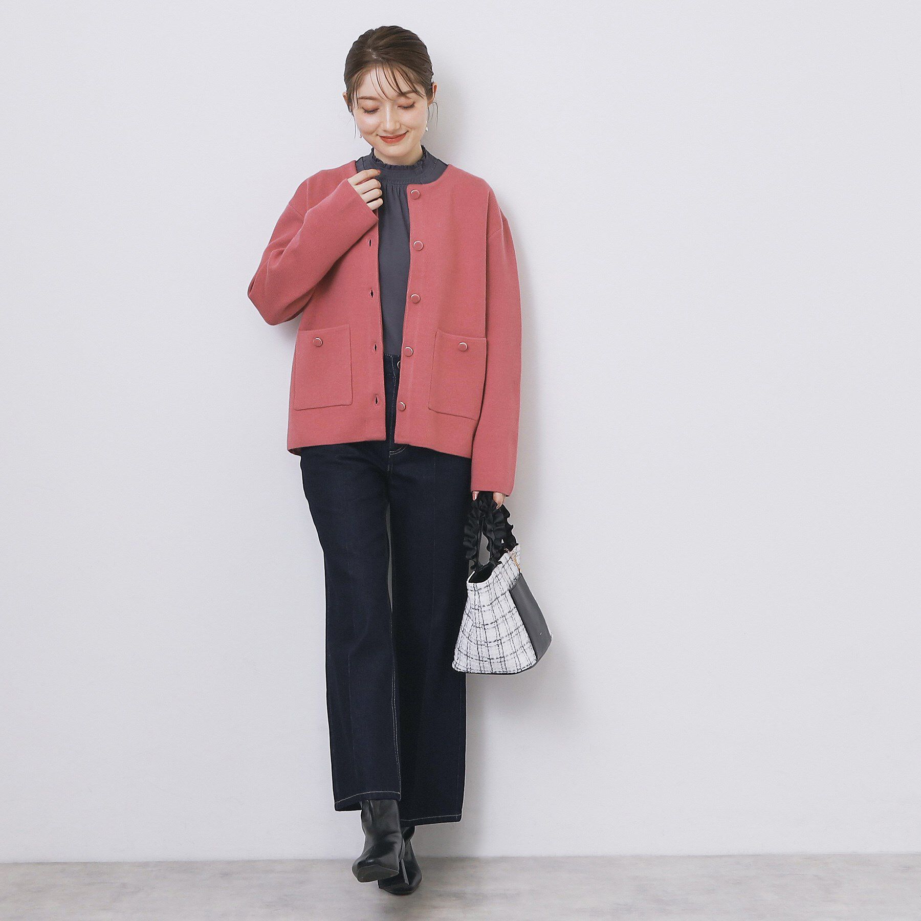 index「ダブルフェイスコーディガン【洗濯機OK】」|カーディガン|