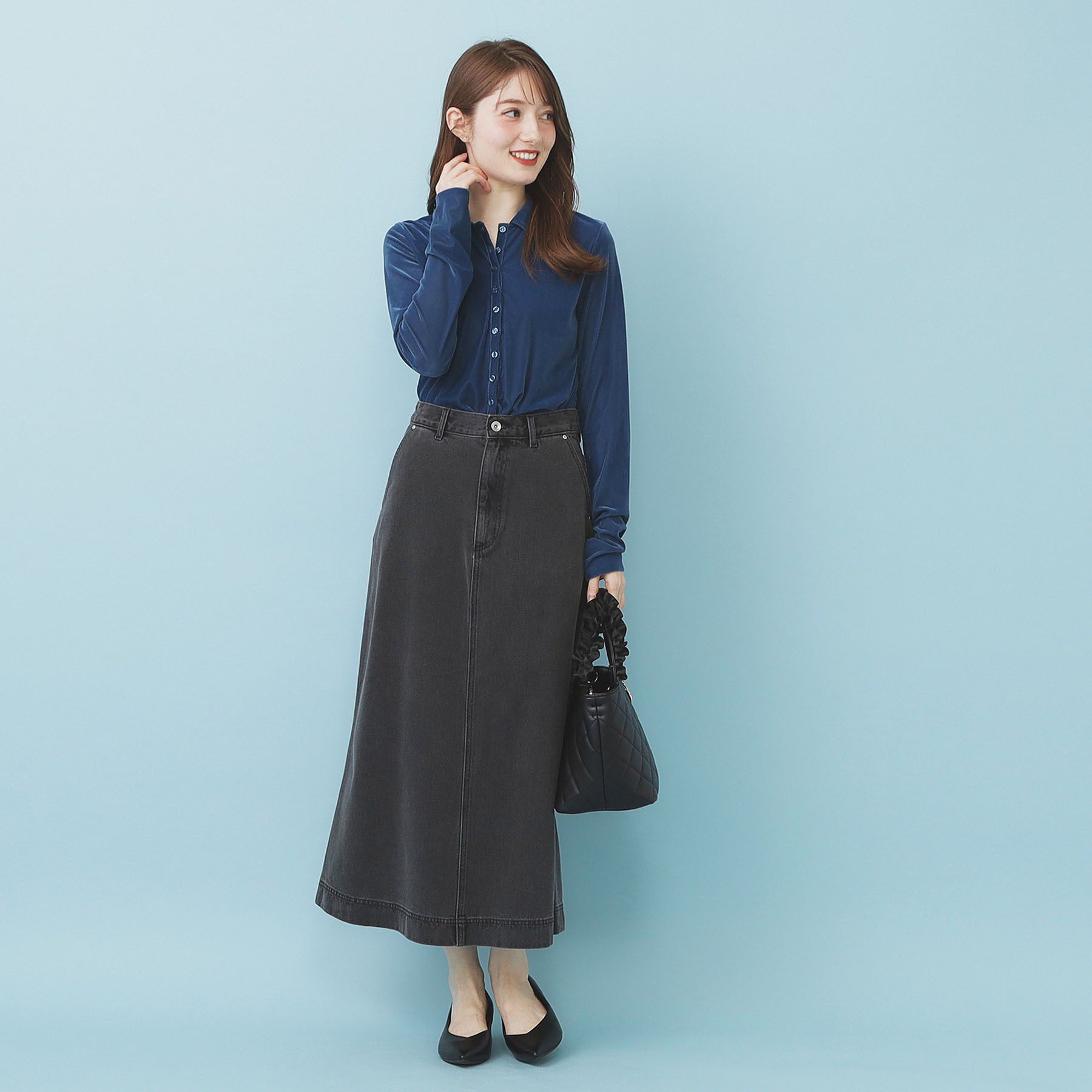 index「衿付きベロアジャージトップス【洗濯機OK】」|Tシャツ・カットソー|