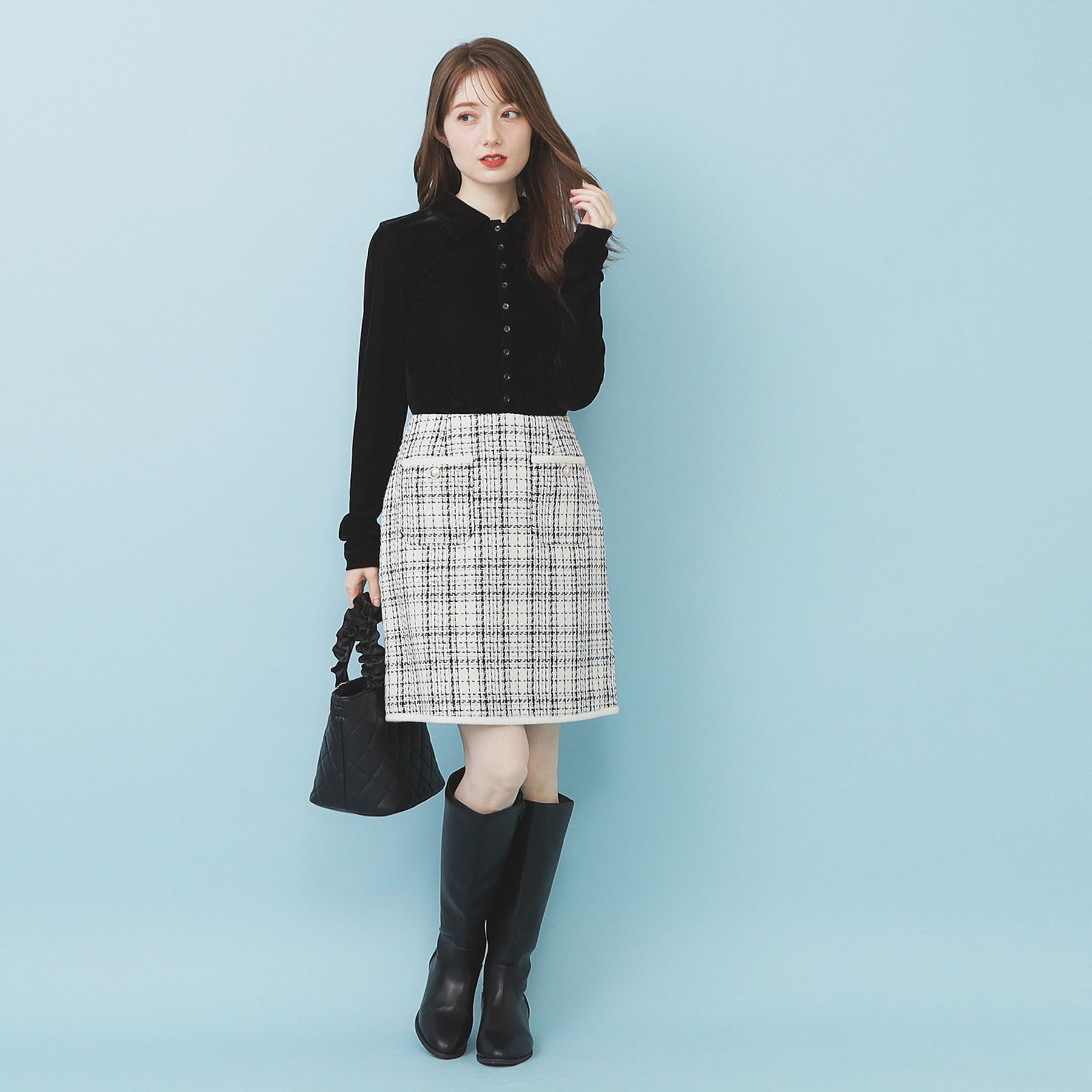 index「衿付きベロアジャージトップス【洗濯機OK】」|Tシャツ・カットソー|