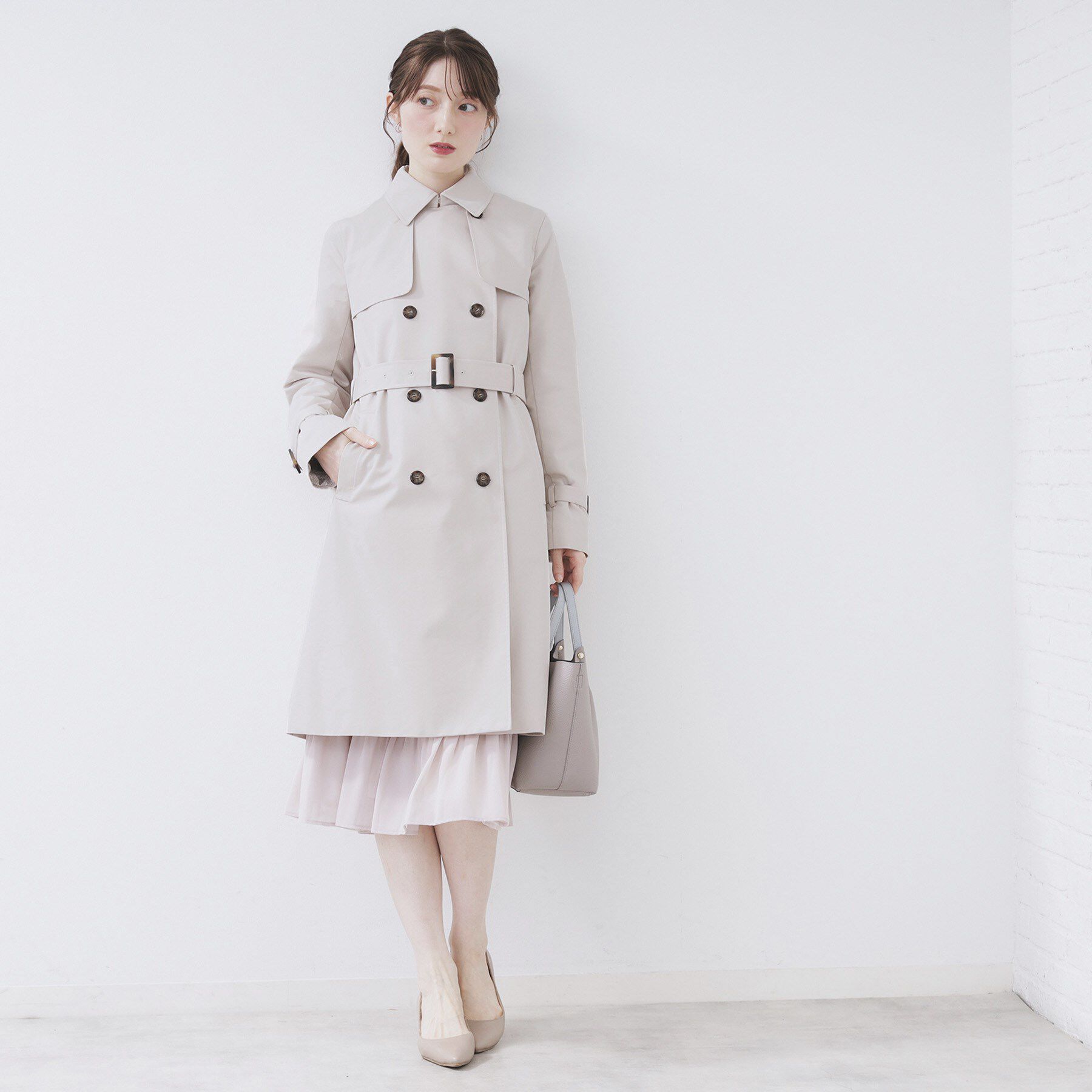 index「トレンチコート【洗濯機OK/撥水/花粉対応】《XS～3L》」|トレンチコート|