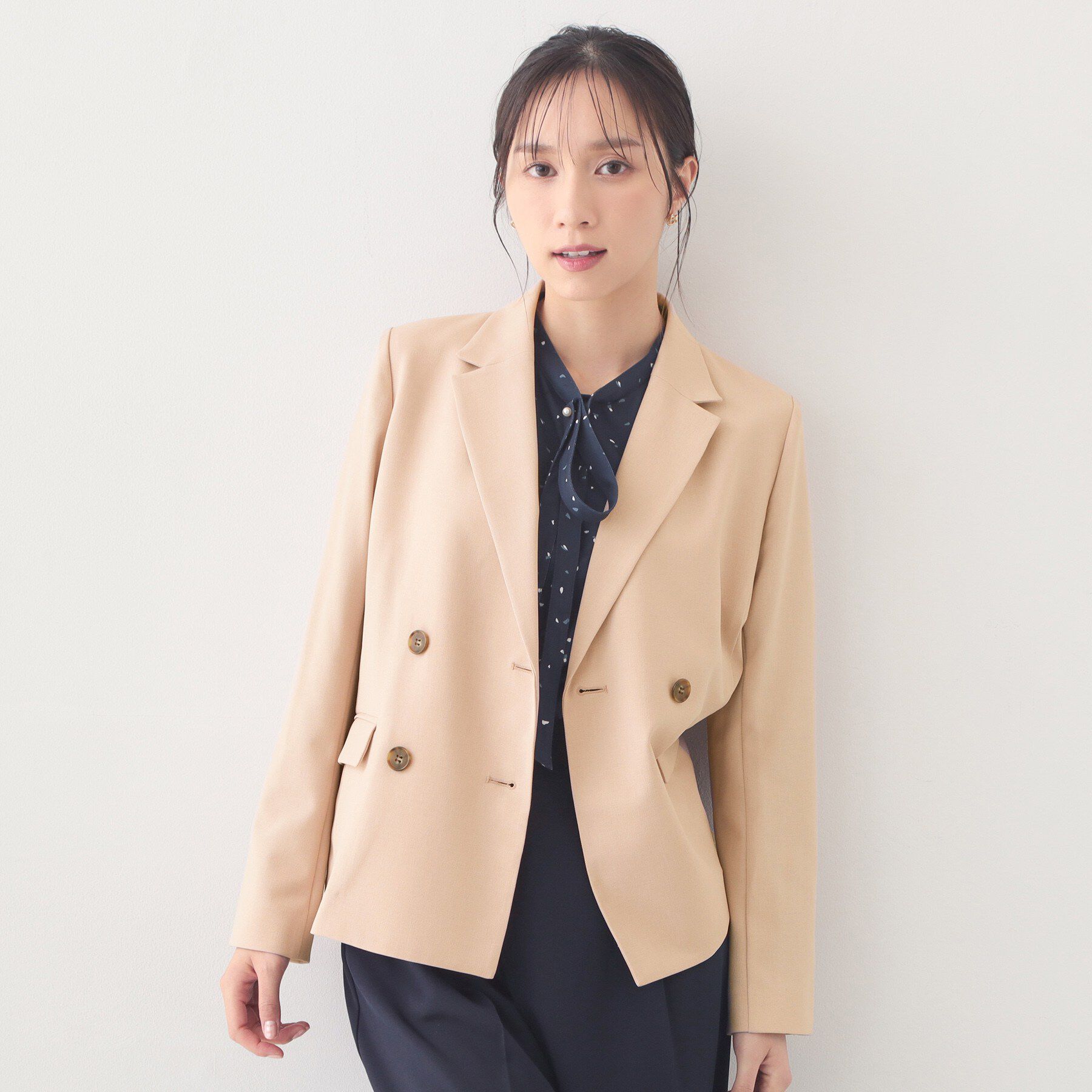 index「セットアップ対応 ダブルブレストジャケット【ウォッシャブル・接触冷感・吸水速乾・防シワ・ストレッチ】」|テーラードジャケット|