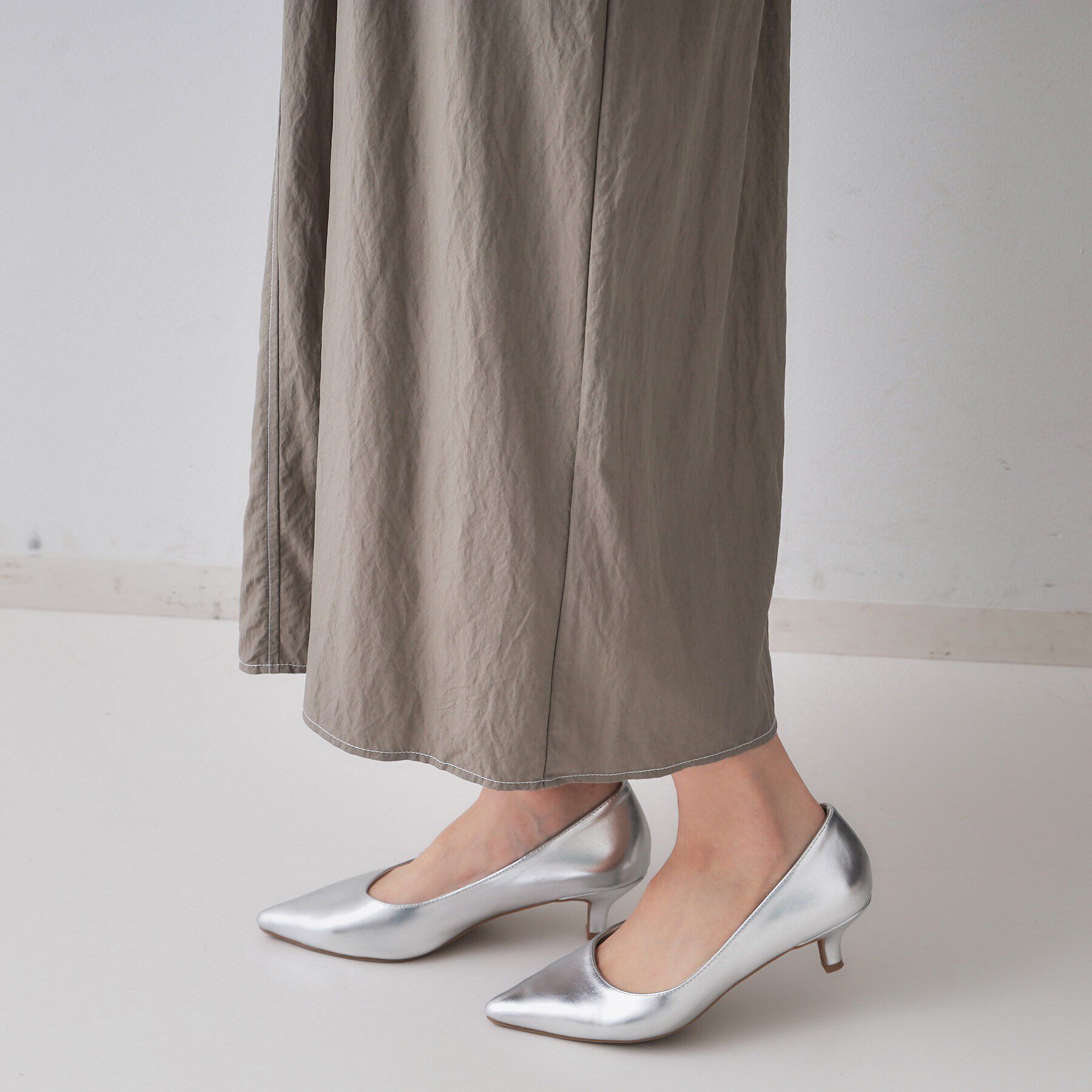 OPAQUE.CLIP「配色ボリュームタックスリーブワンピース【洗濯機洗い可】」|ワンピース|