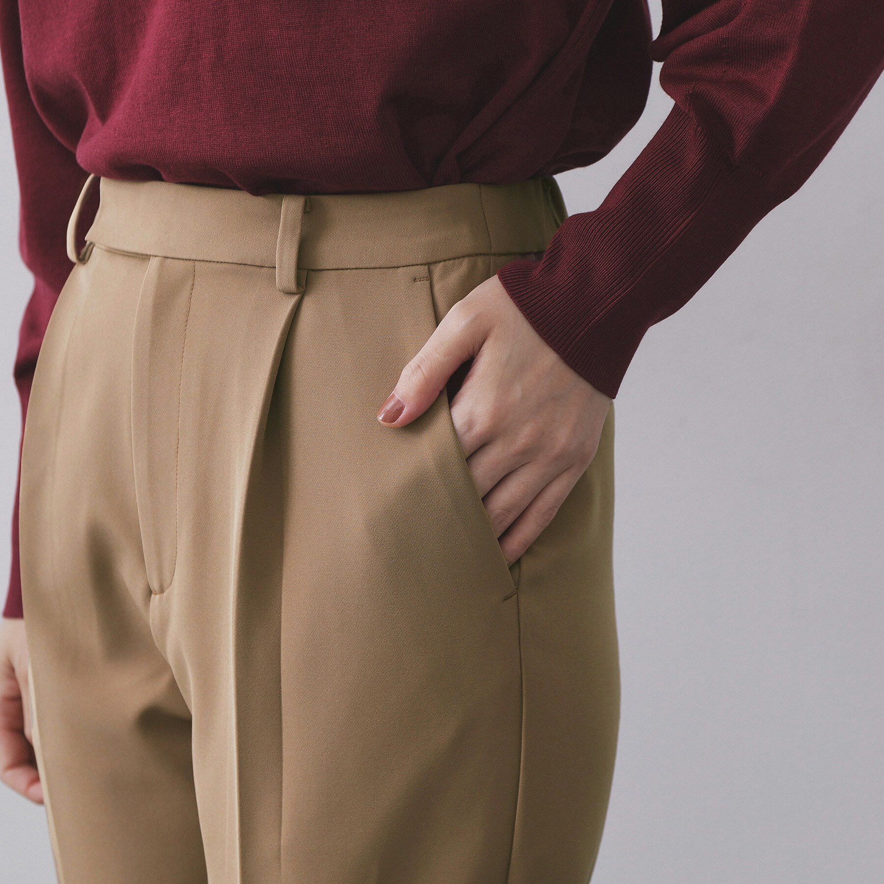 OPAQUE.CLIP「ステップヘムテーパードパンツ/セットアップ対応可【洗濯機洗い可】」|その他|