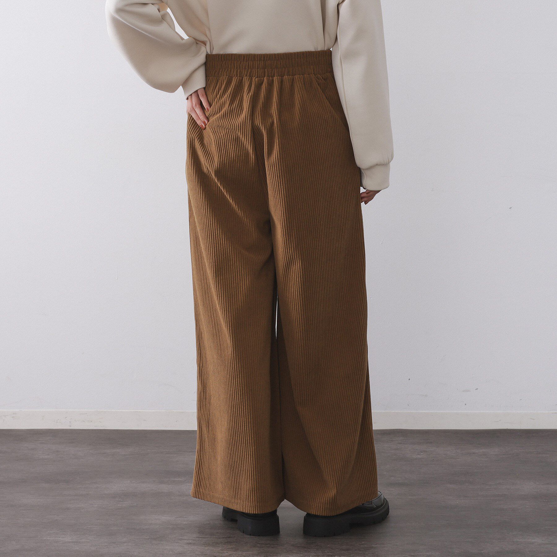 OPAQUE.CLIP「ゴーデュロイジャージイージーワイドパンツ【洗濯機OK】」|その他|