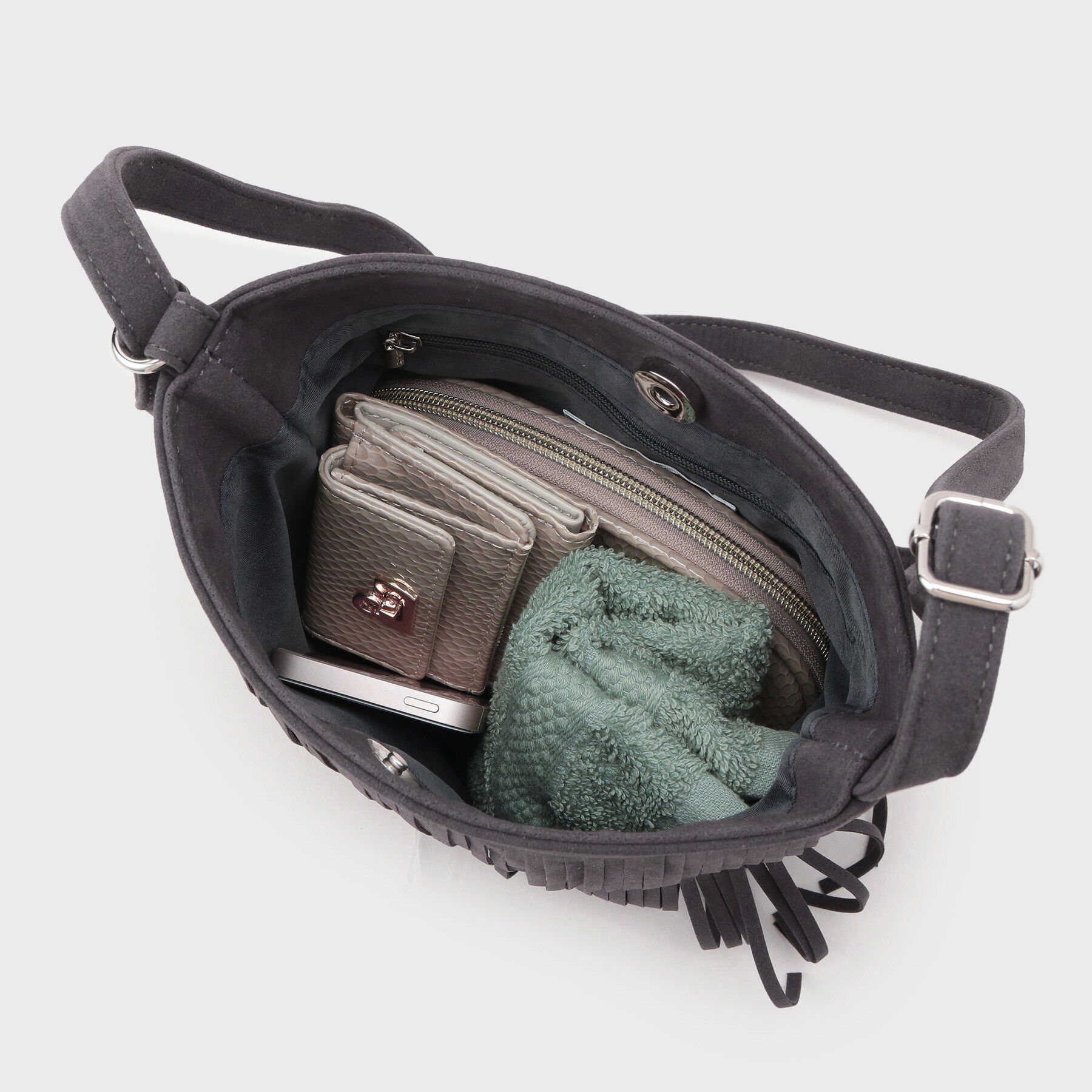 OPAQUE.CLIP「スクエアフリンジショルダーバッグ」|ショルダー・メッセンジャー|