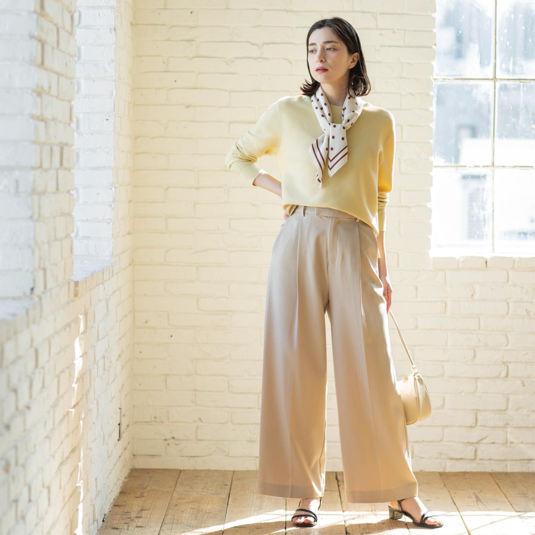 OPAQUE.CLIP「美脚ストレッチストレートワイドパンツ【洗濯機OK】」|その他|