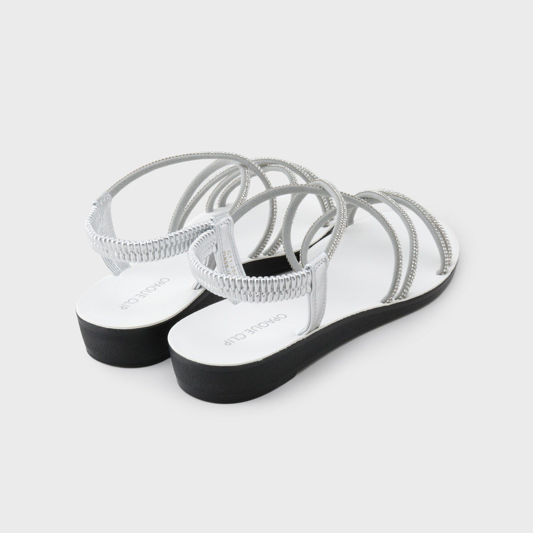 OPAQUE.CLIP「ビジュー細ストラップサンダル」|サンダル|