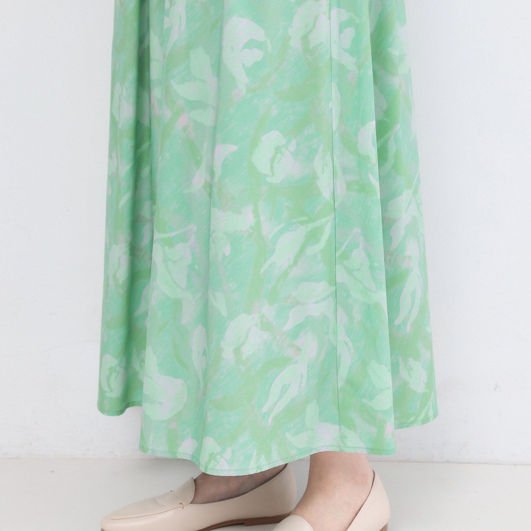 OPAQUE.CLIP「アートプリントフレアスカート【洗濯機OK】」|スカート|