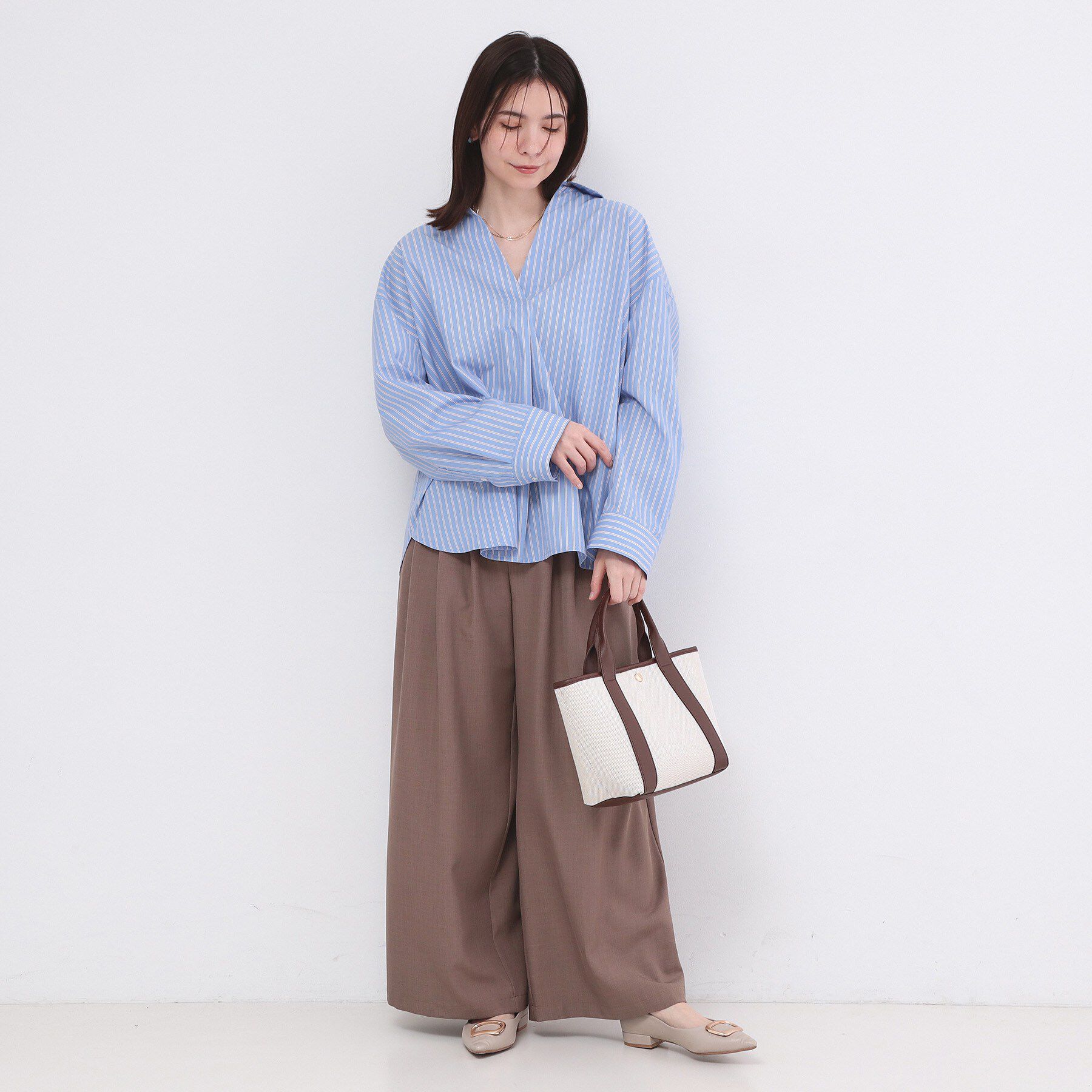 OPAQUE.CLIP「バックシャンスキッパーシャツ【洗濯機OK】」|シャツ・ブラウス|