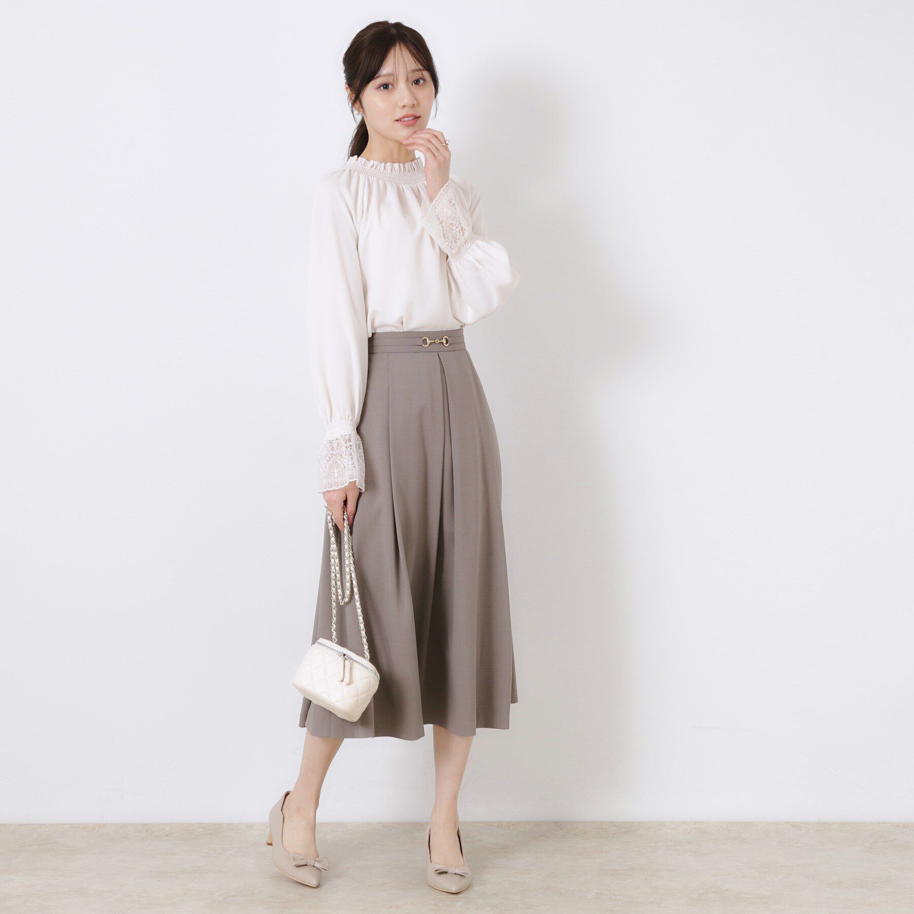 Couture broach「【きれいめ・美脚効果・通勤】ネオシャンブルビットスカート」|スカート|