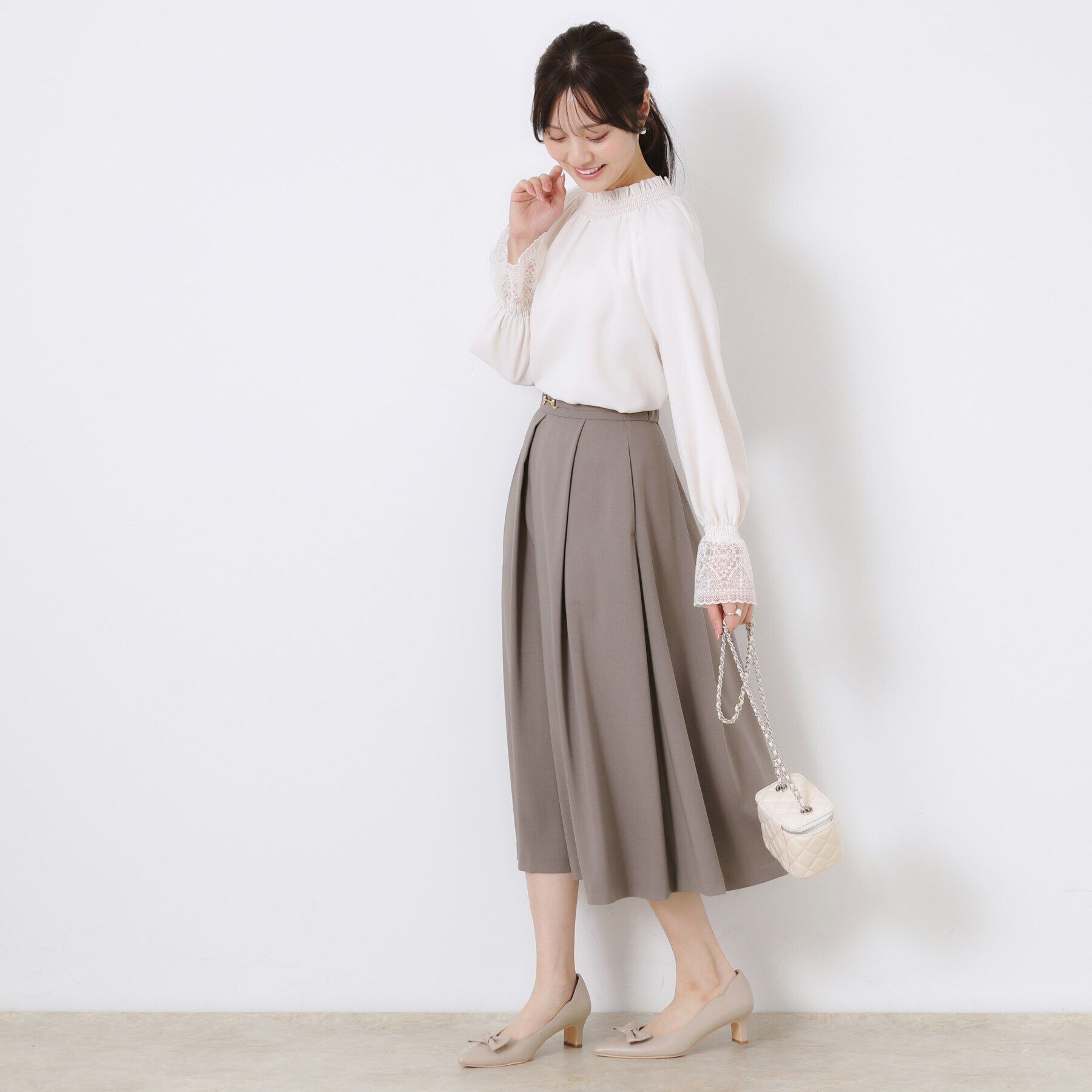 Couture broach「【きれいめ・美脚効果・通勤】ネオシャンブルビットスカート」|スカート|