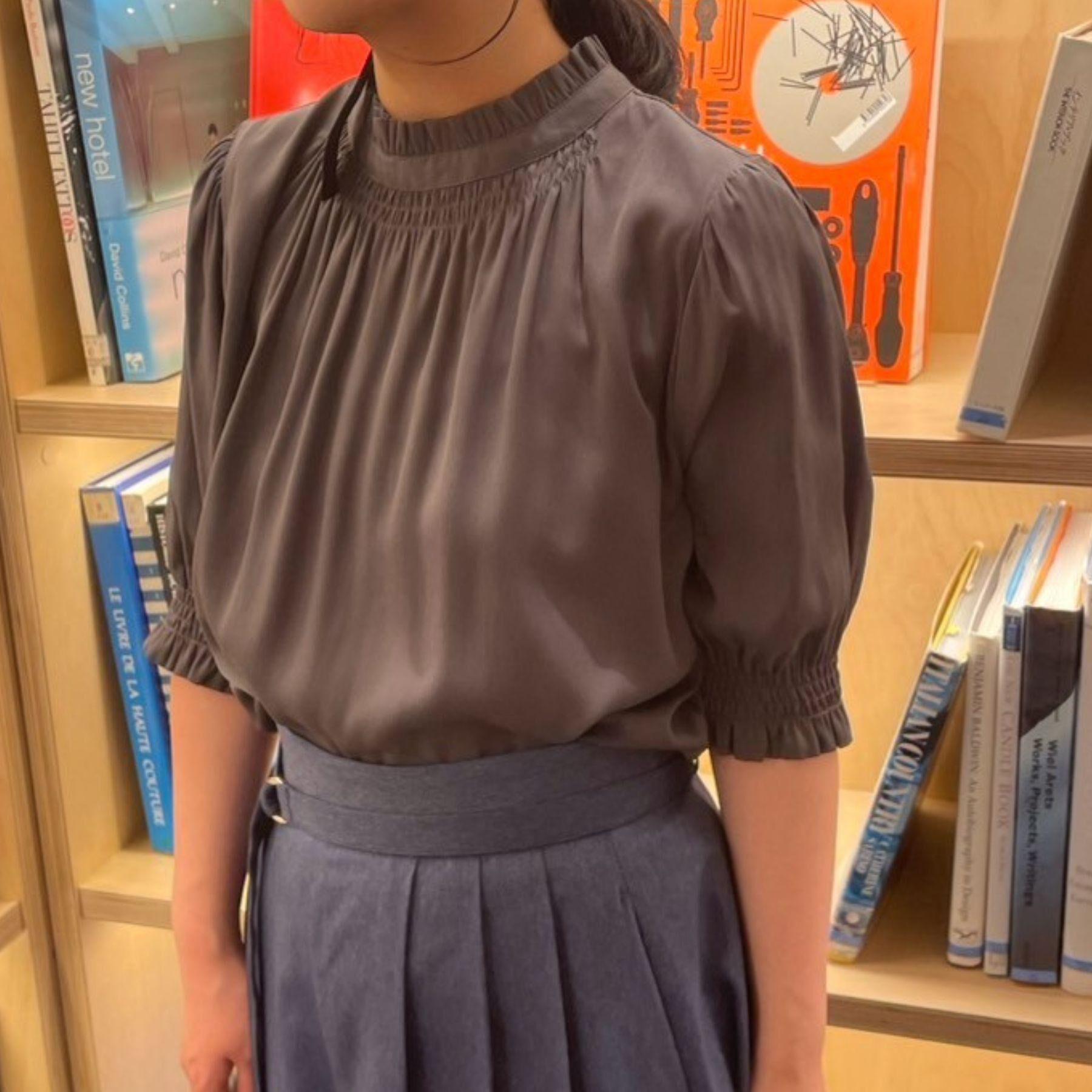 Couture broach「【SS～LLサイズ・二の腕カバー・通勤】RTピケシャーリングブラウス」|シャツ・ブラウス|