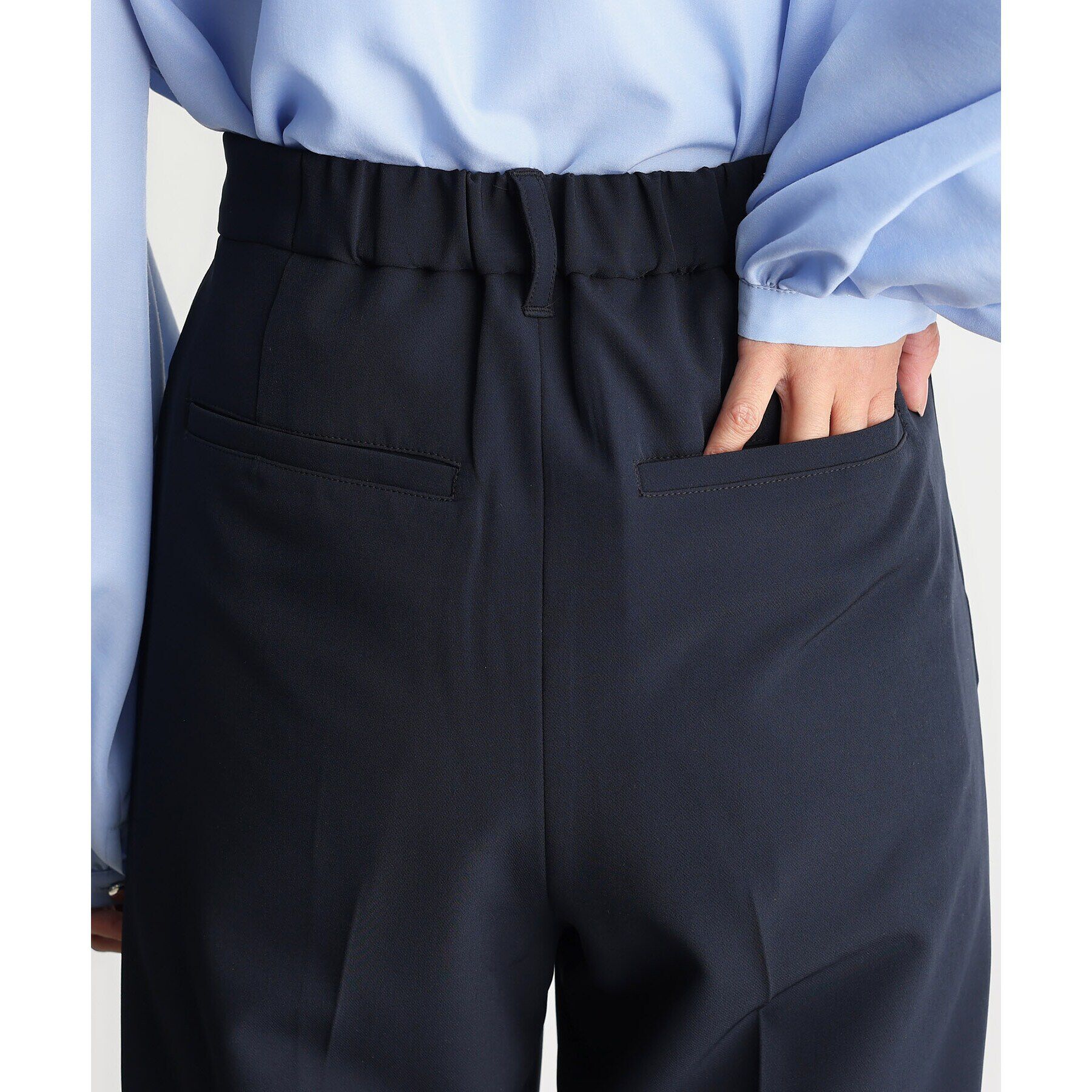 THE SHOP TK「【汚れ防止／シワになりにくい／セレモニー／通勤】ダブルクロスワイドパンツ／洗える／サスティナブル」|その他|